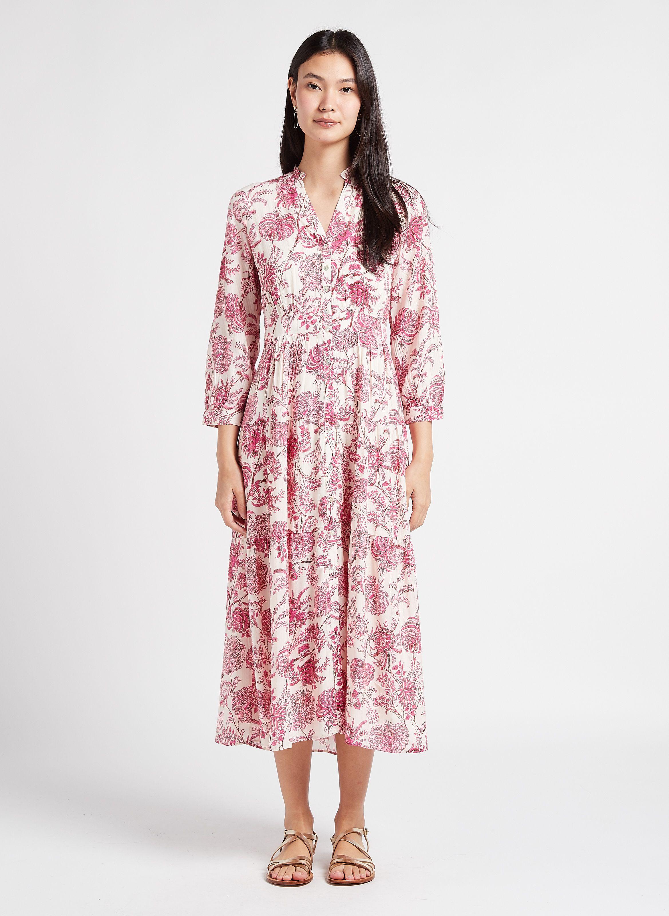 Robe longue imprimée MAISON 123 en coloris Rose | Lyst