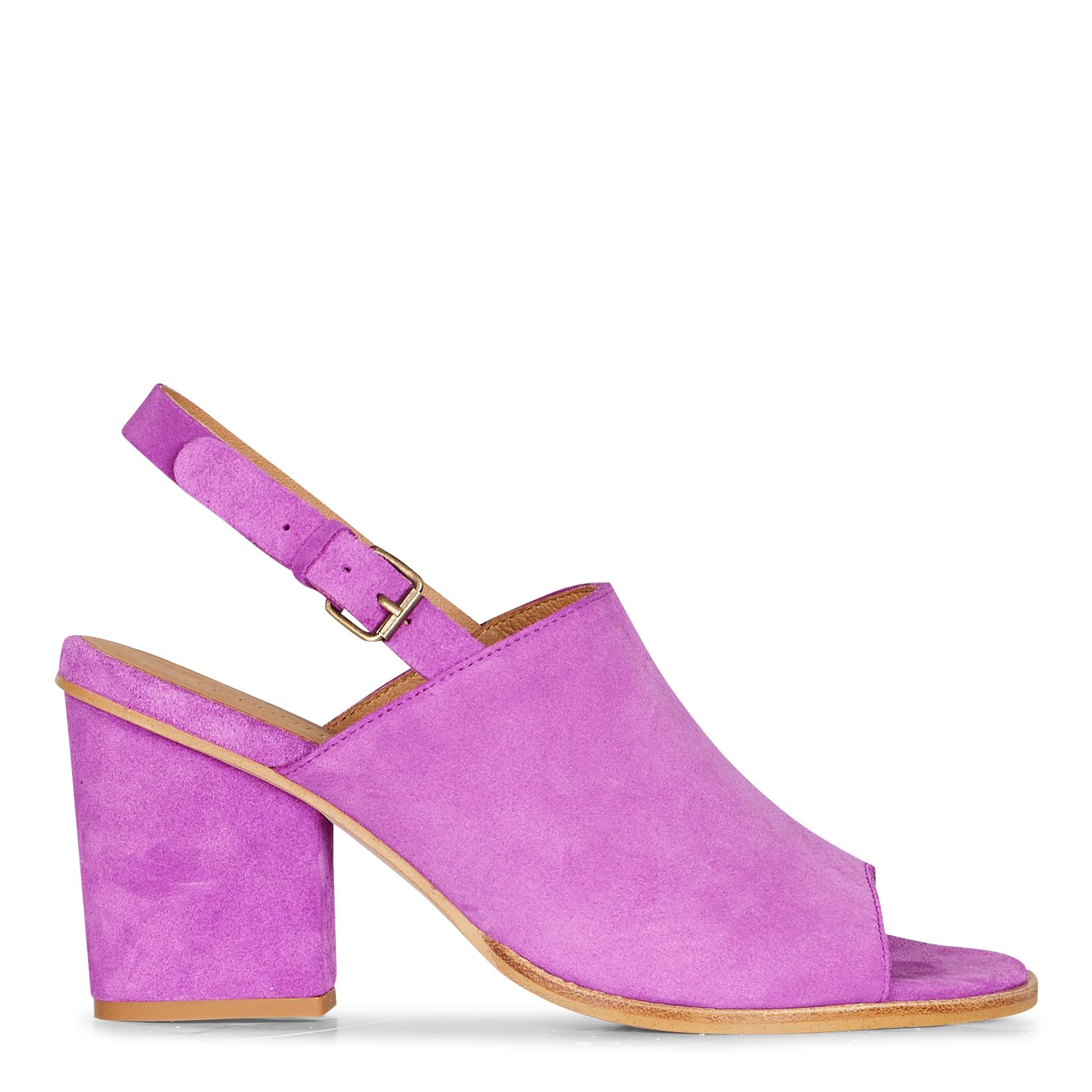 Sandales à talon en cuir Sessun en coloris Violet | Lyst
