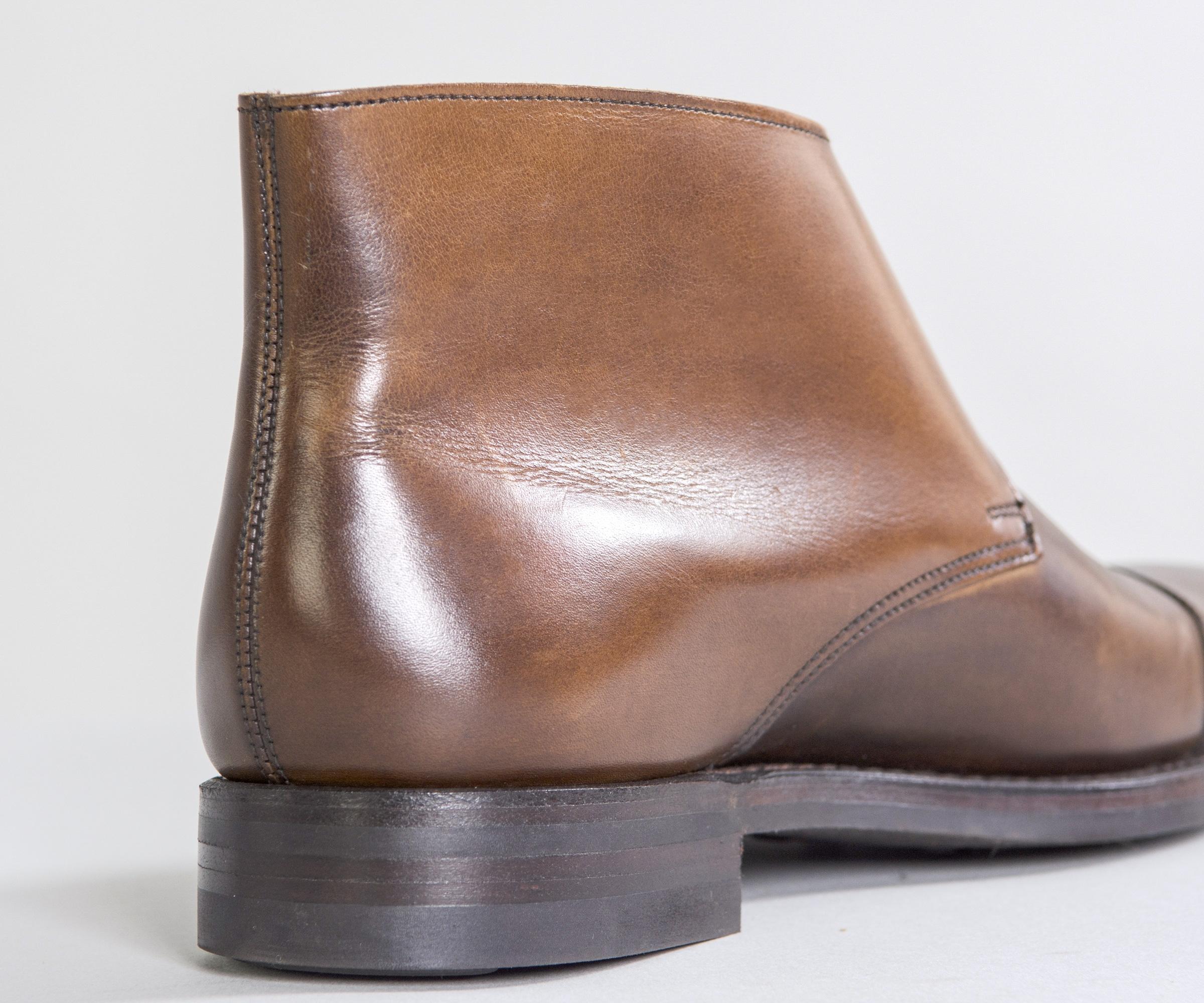 Crockett and Jones 'camberley' Burnished Calf Leather Boots Brown for