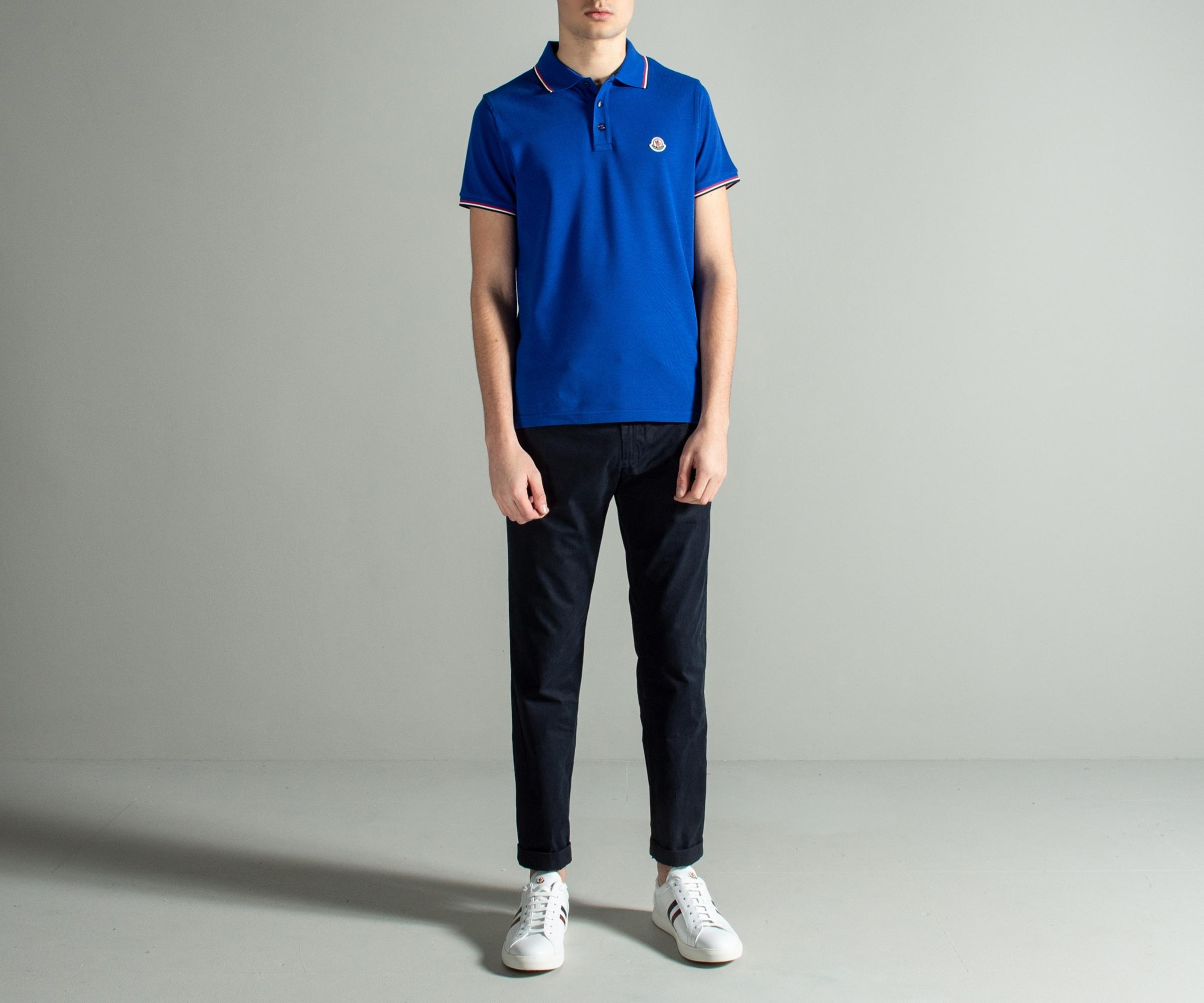 royal blue moncler polo