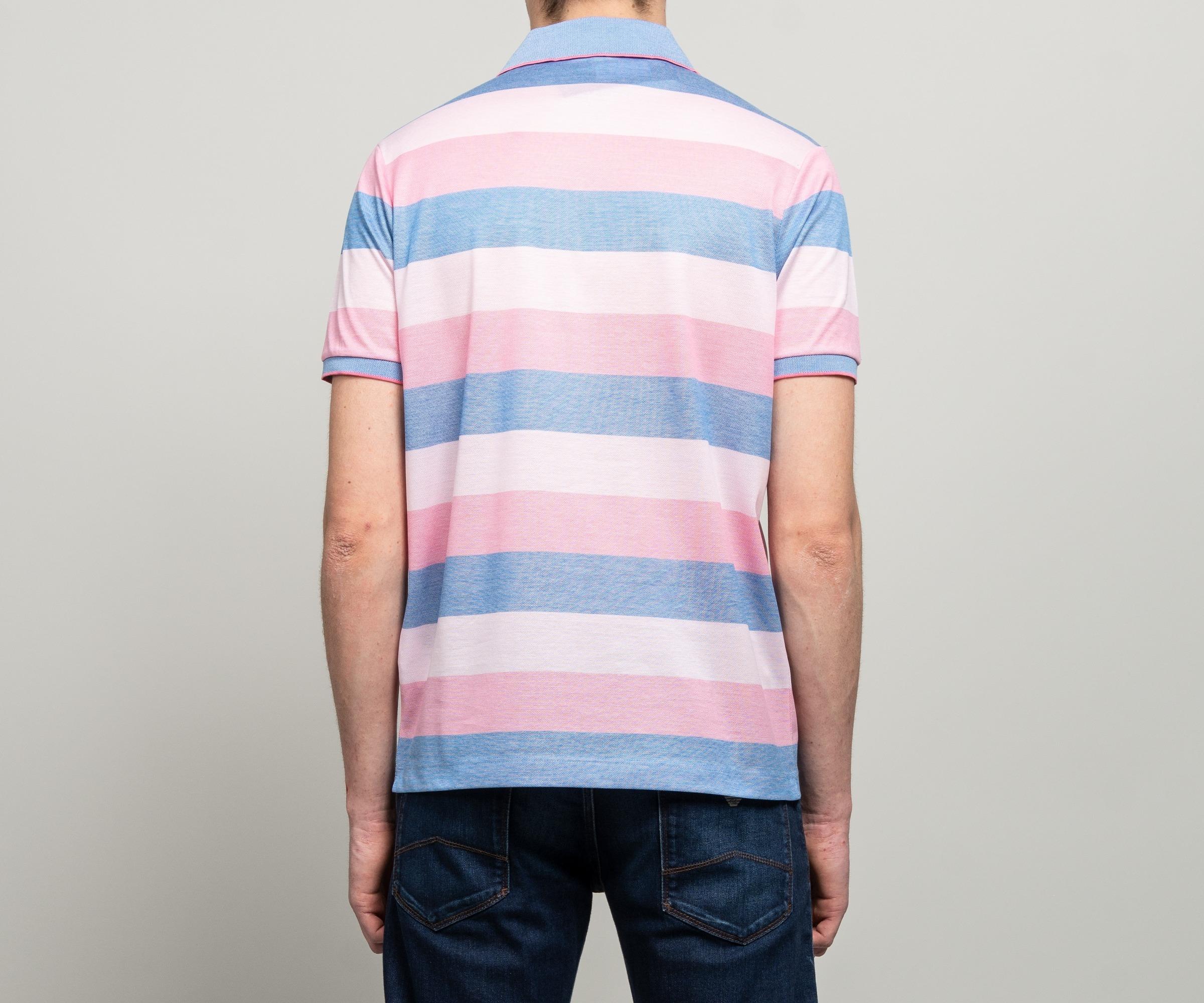 Pockets Cotton Paul And Shark Striped Polo T Shirt in Pink for Men 