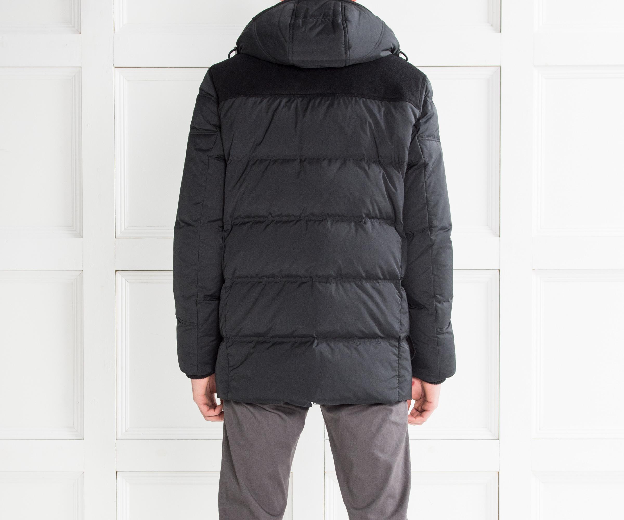 BOSS Wool 'donnie' Down Jacket Black for Men - Lyst