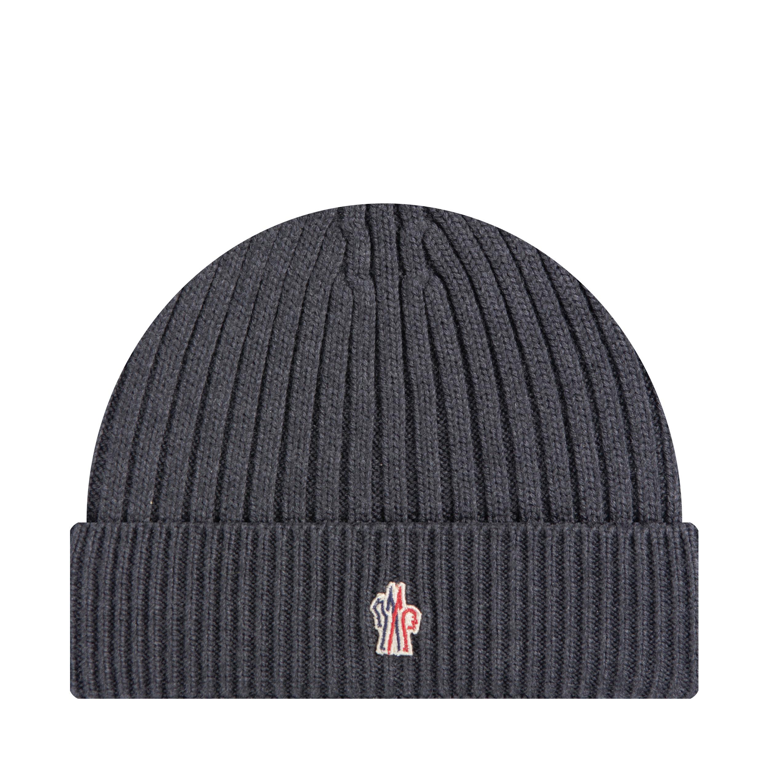 Moncler Grenoble 'ribbed Wool' Beanie Hat Grey in Gray for Men - Lyst