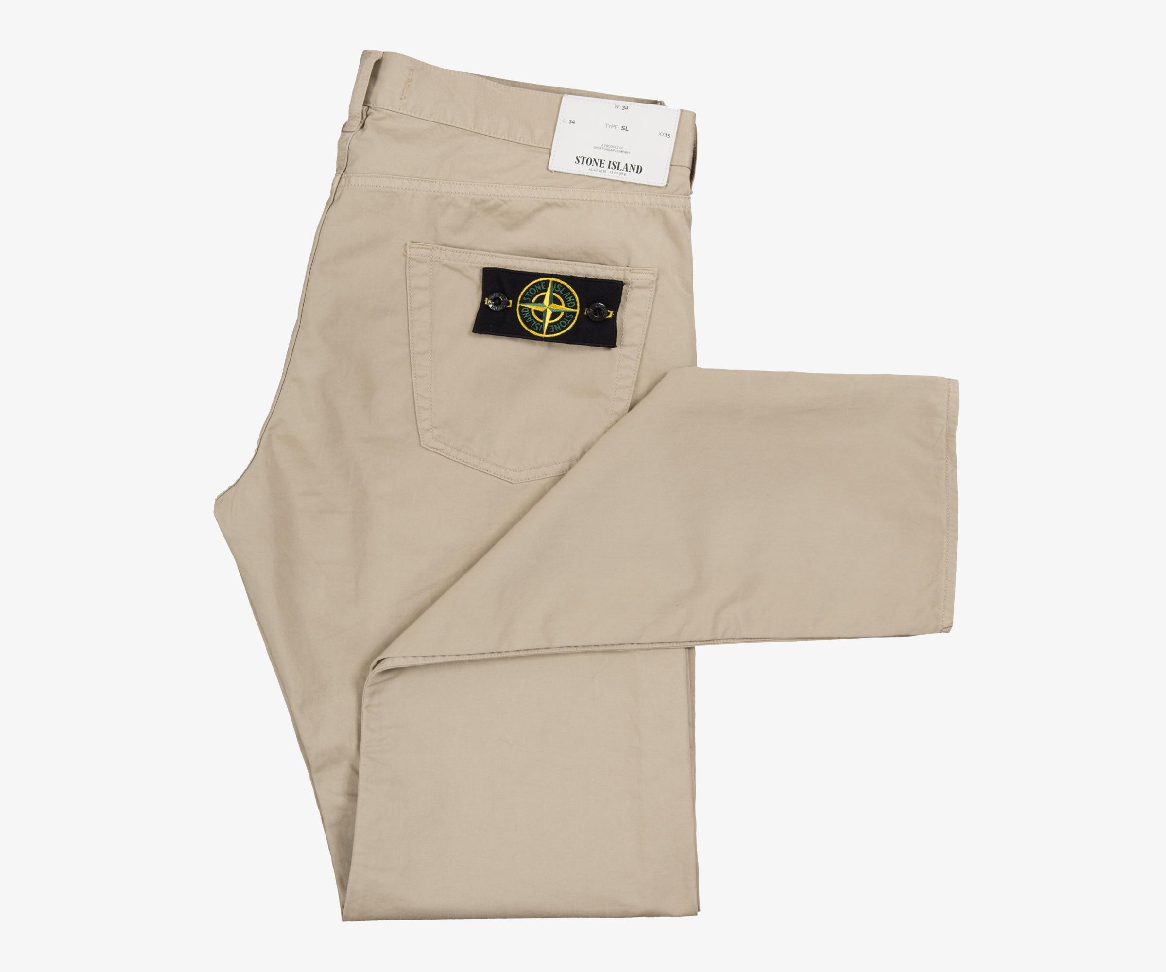 Stone Island Slim Fit Chino Jeans Beige in Natural for Men | Lyst UK