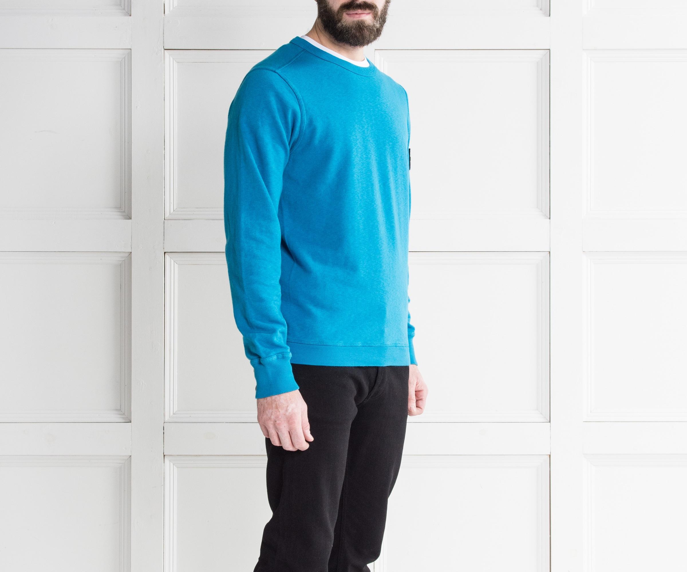 stone island turquoise sweatshirt
