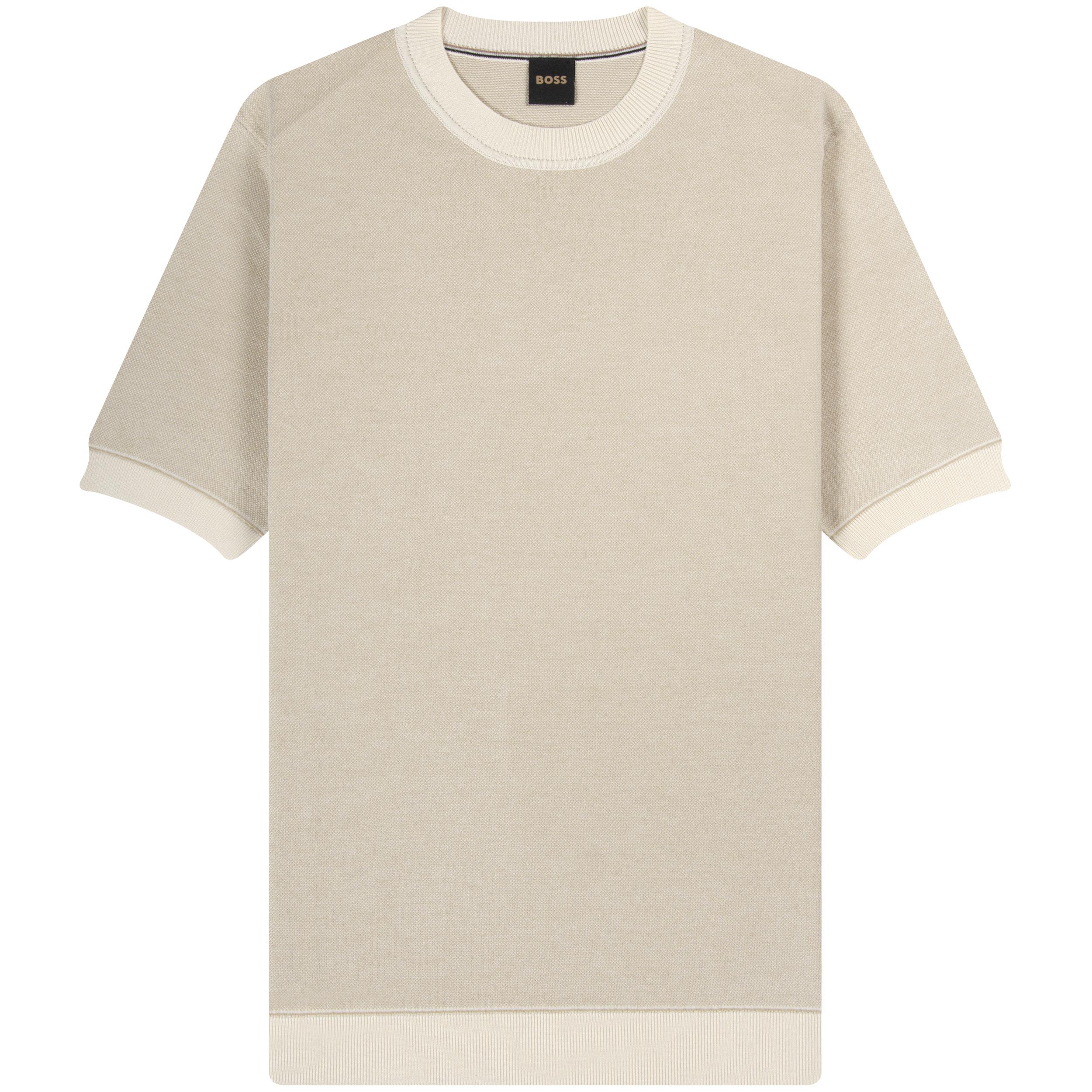 BOSS by HUGO BOSS 't-teo' Ss Knit Sweater Open White for Men | Lyst UK