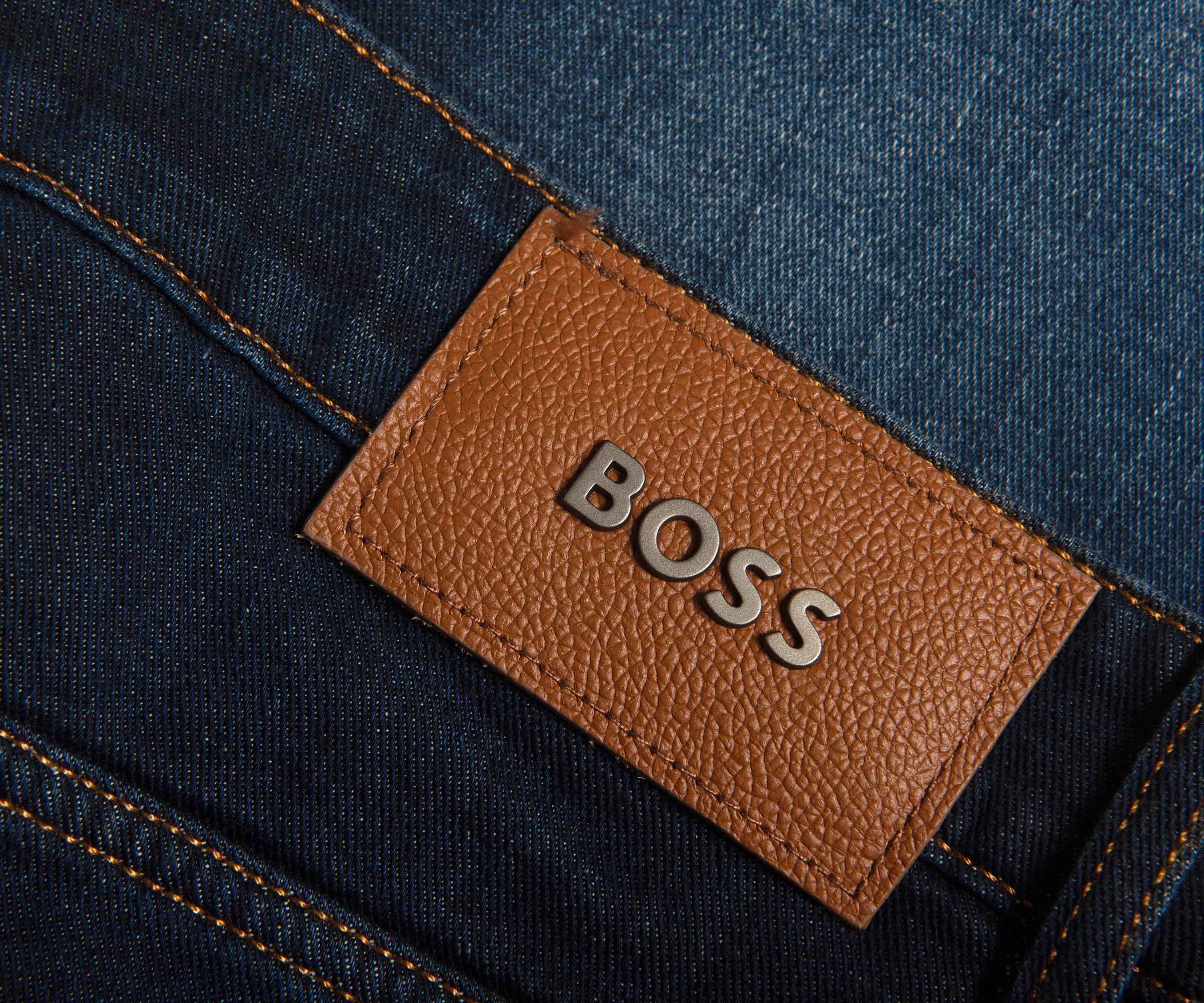 BOSS Hugo Delaware3-1 Cashmere Touch Denim Slim Fit Jeans Navy in