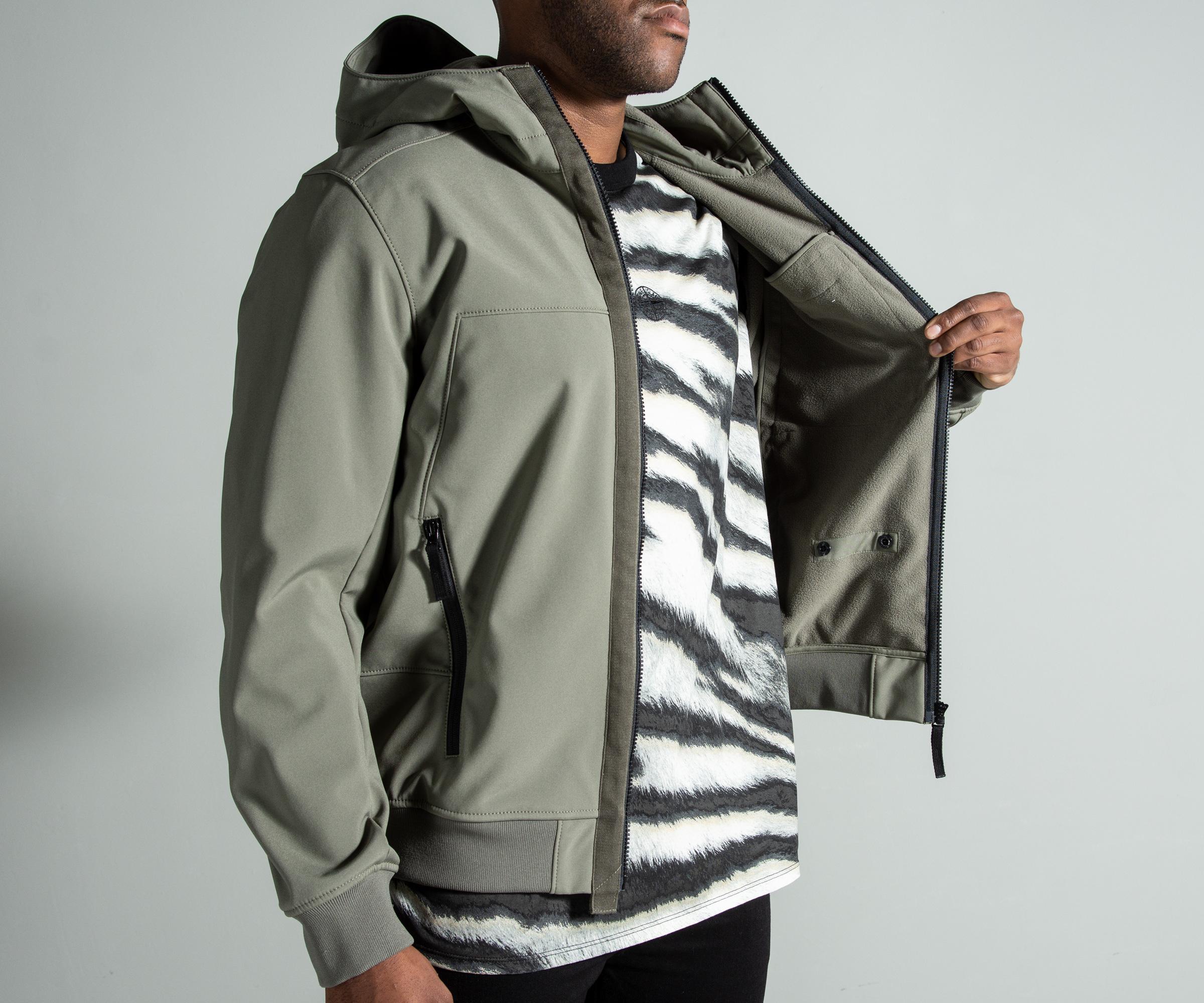 stone island soft shell bomber jacket