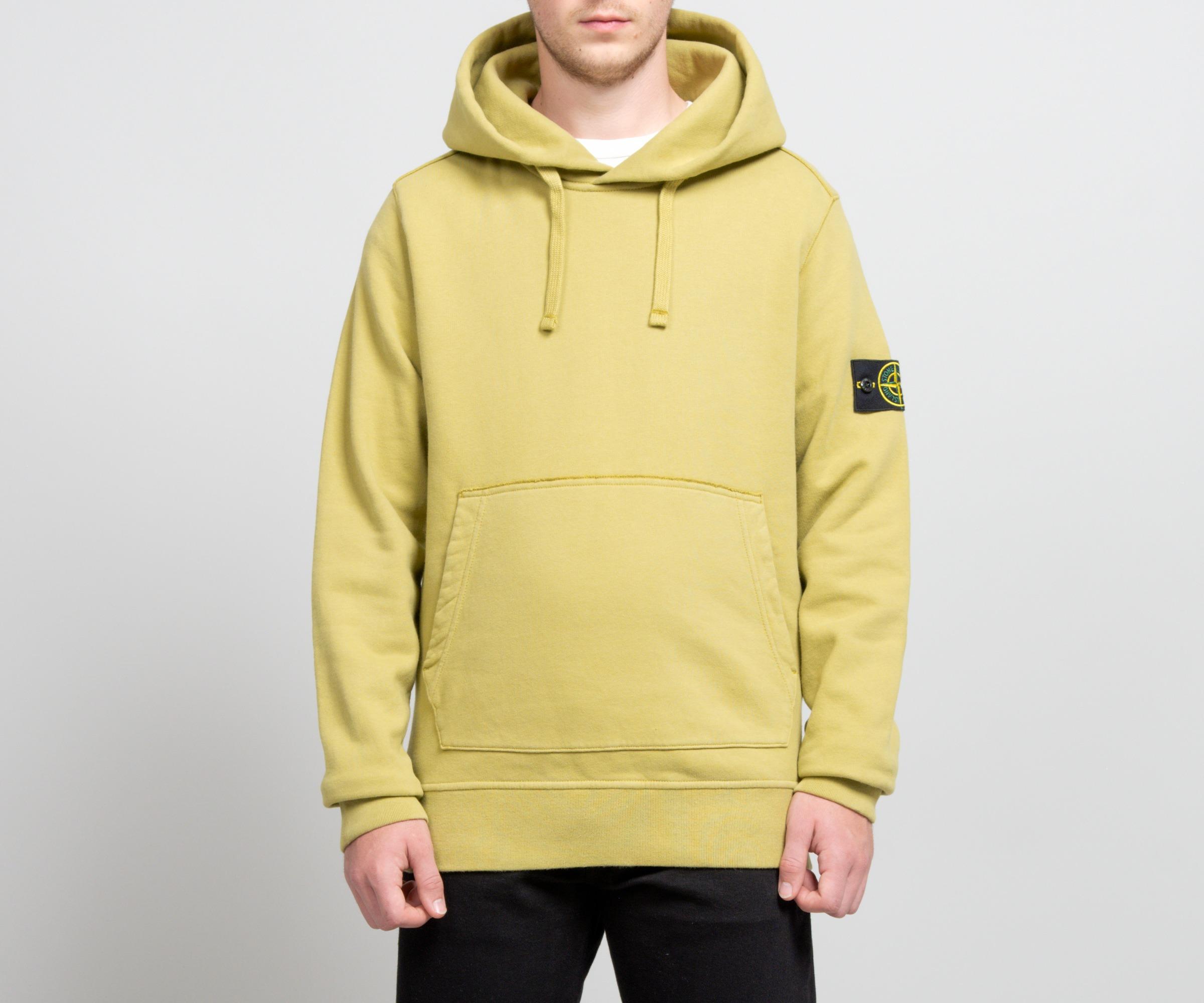 Stone Island Cotton Garment Dyed Popover Hoody Mustard in Yellow for Men -  Lyst