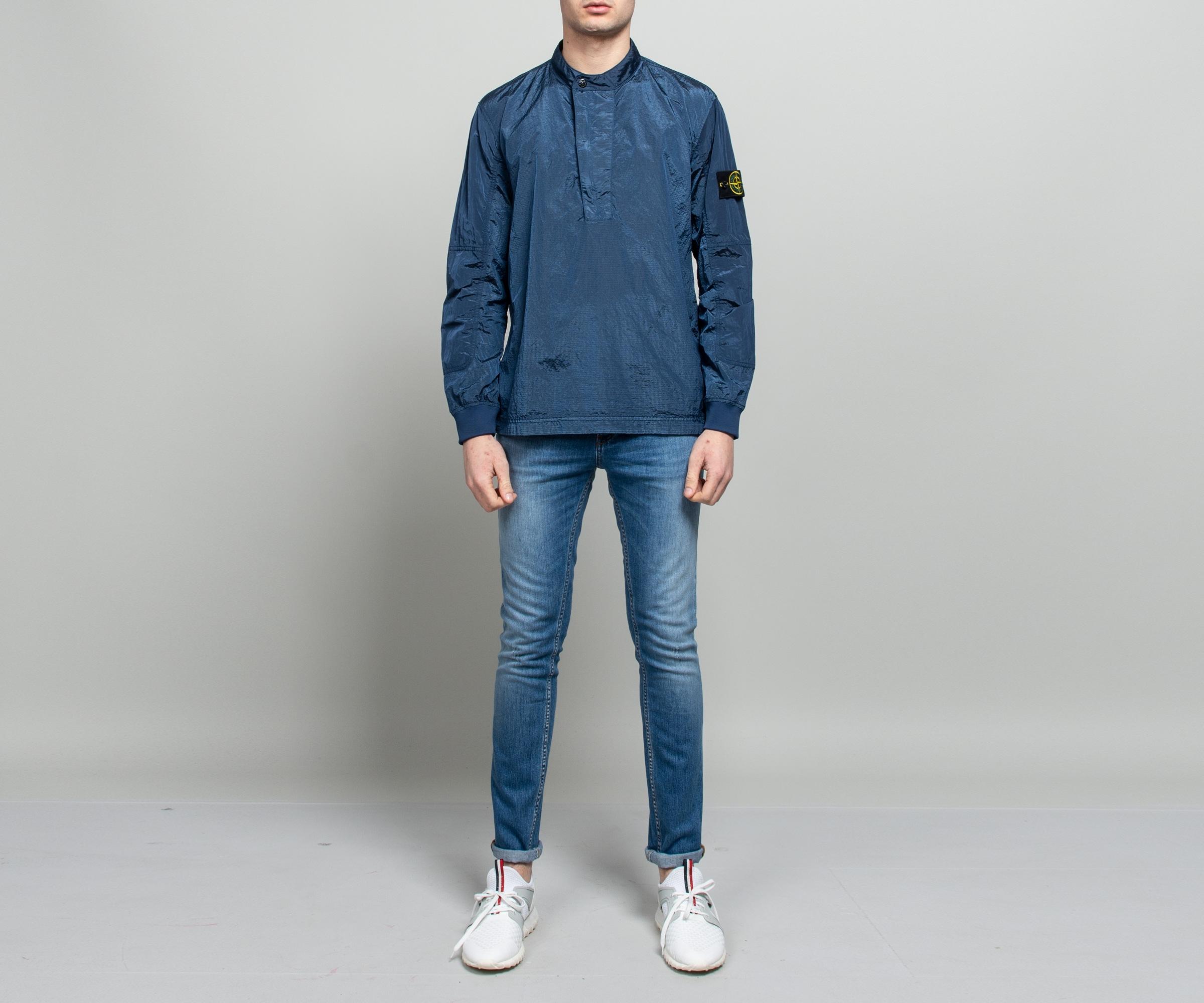 stone island garment dyed nylon ripstop metal smock jacket