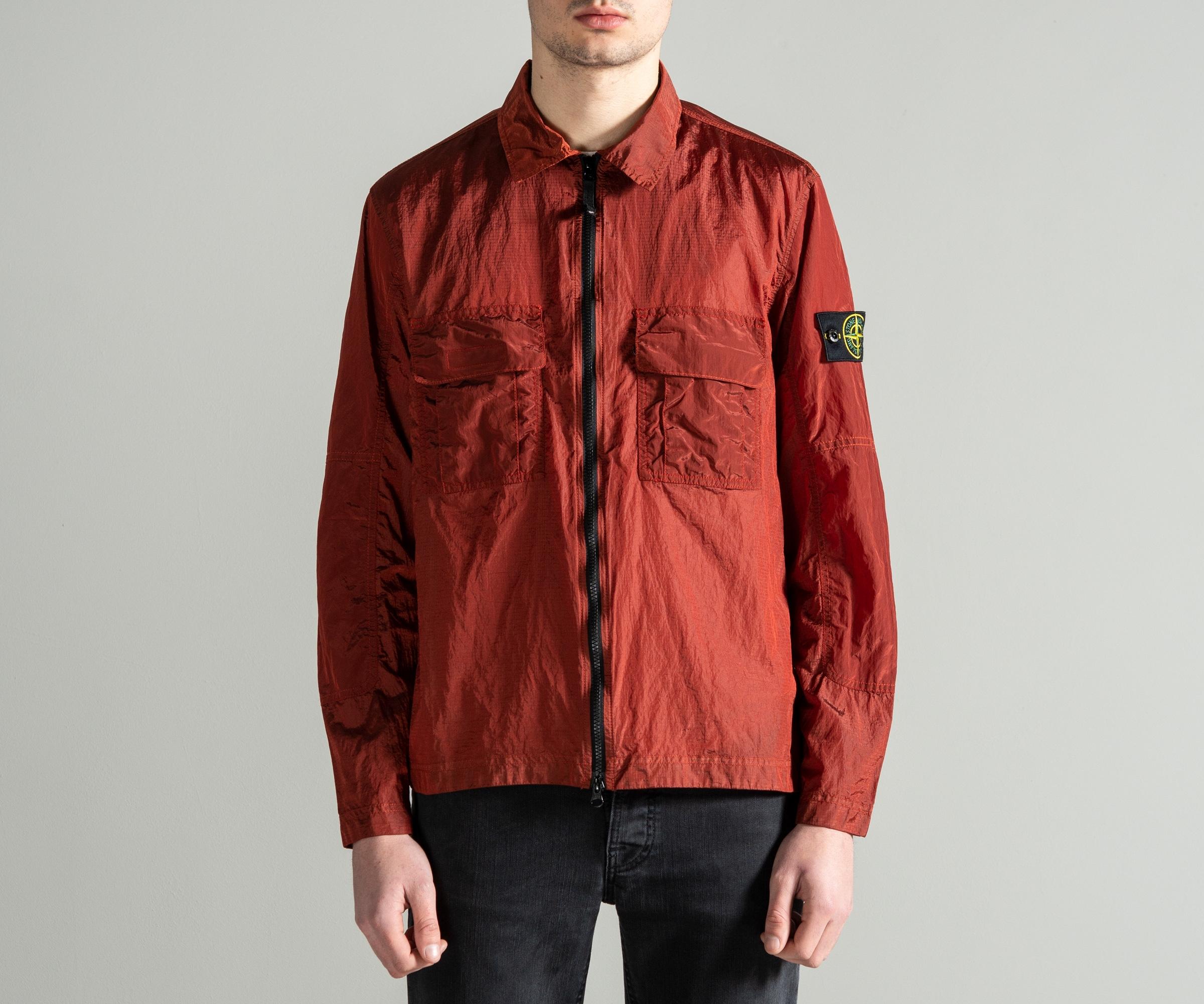 red stone island shirt