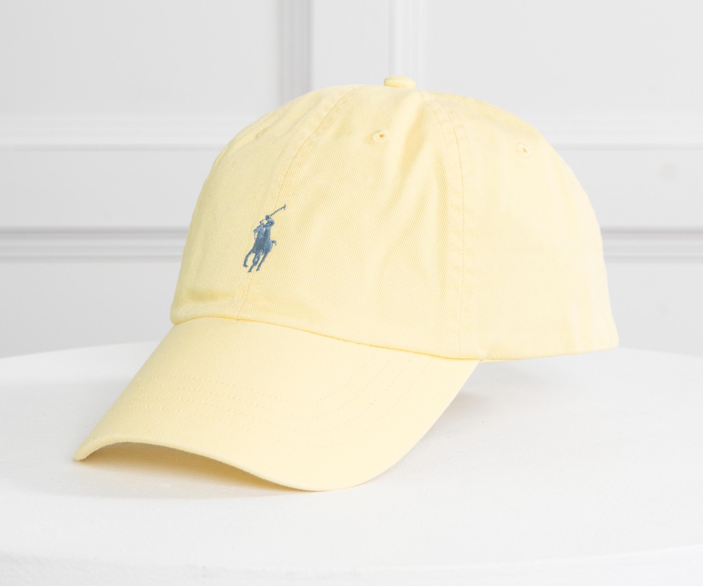 blue and yellow polo hat