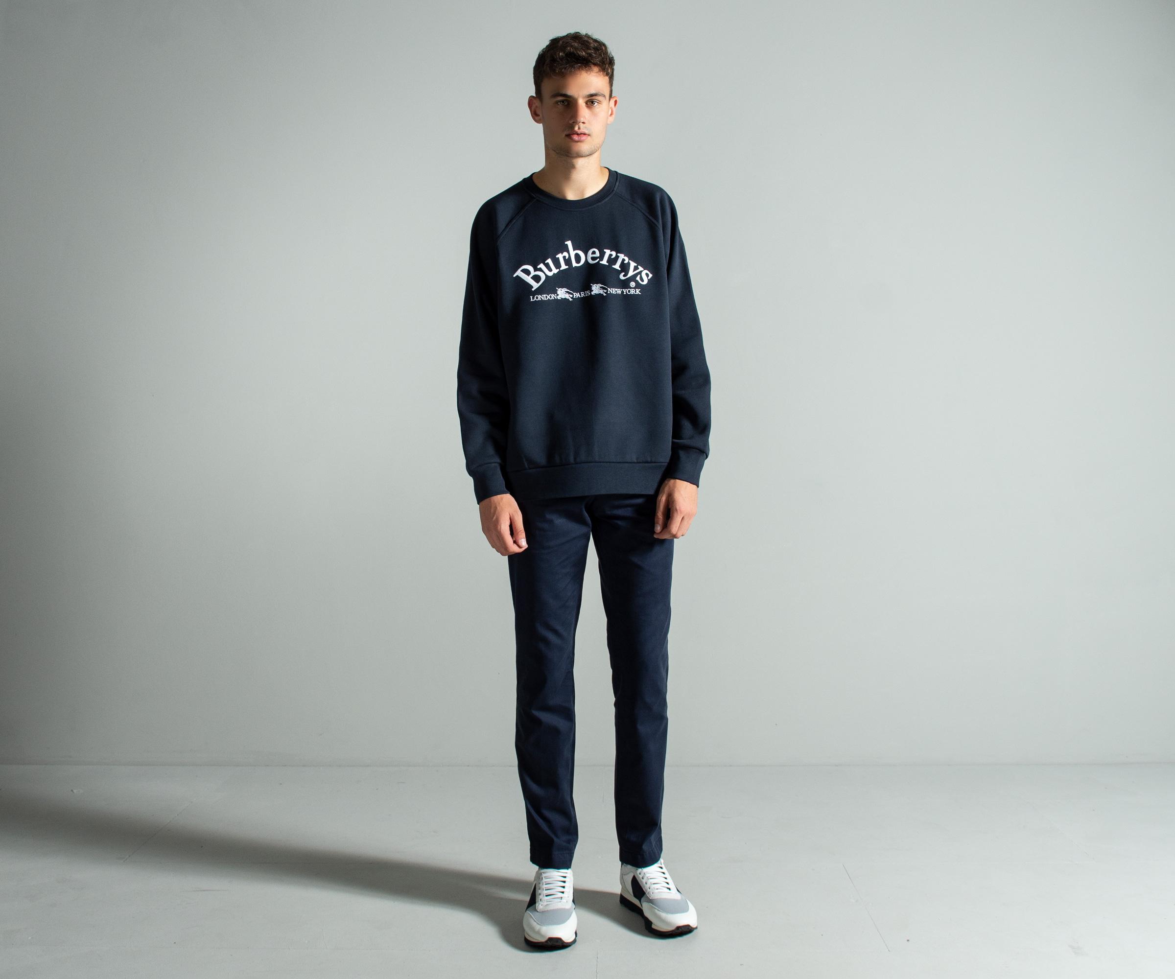 burberry embroidered archive logo jersey hoodie