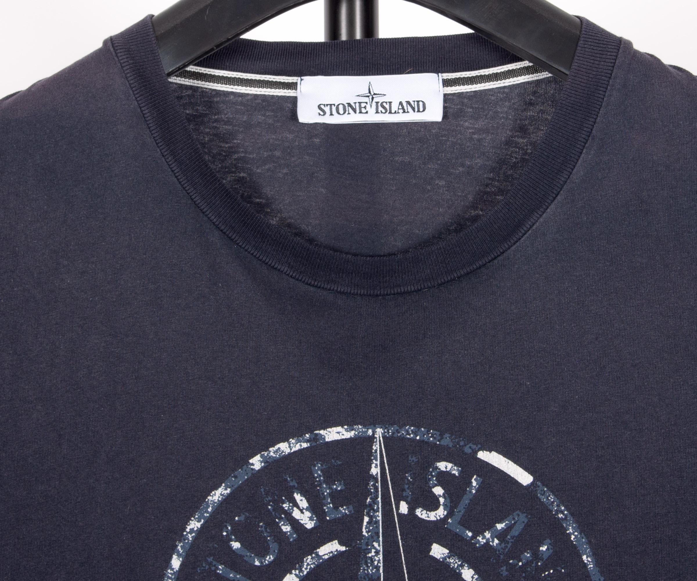 RE-POCKETS STONE ISLAND 'Target' Logo T-Shirt Stone