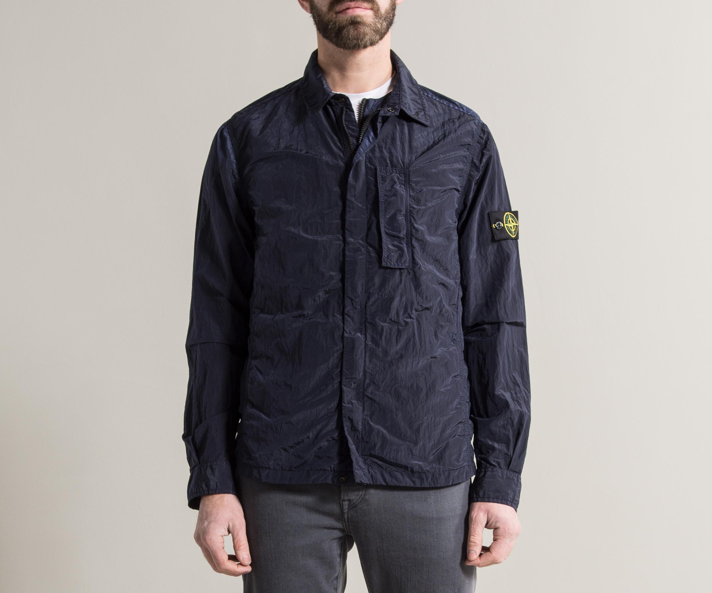 Parity > stone island overshirt navy blue, Up to 79% OFF