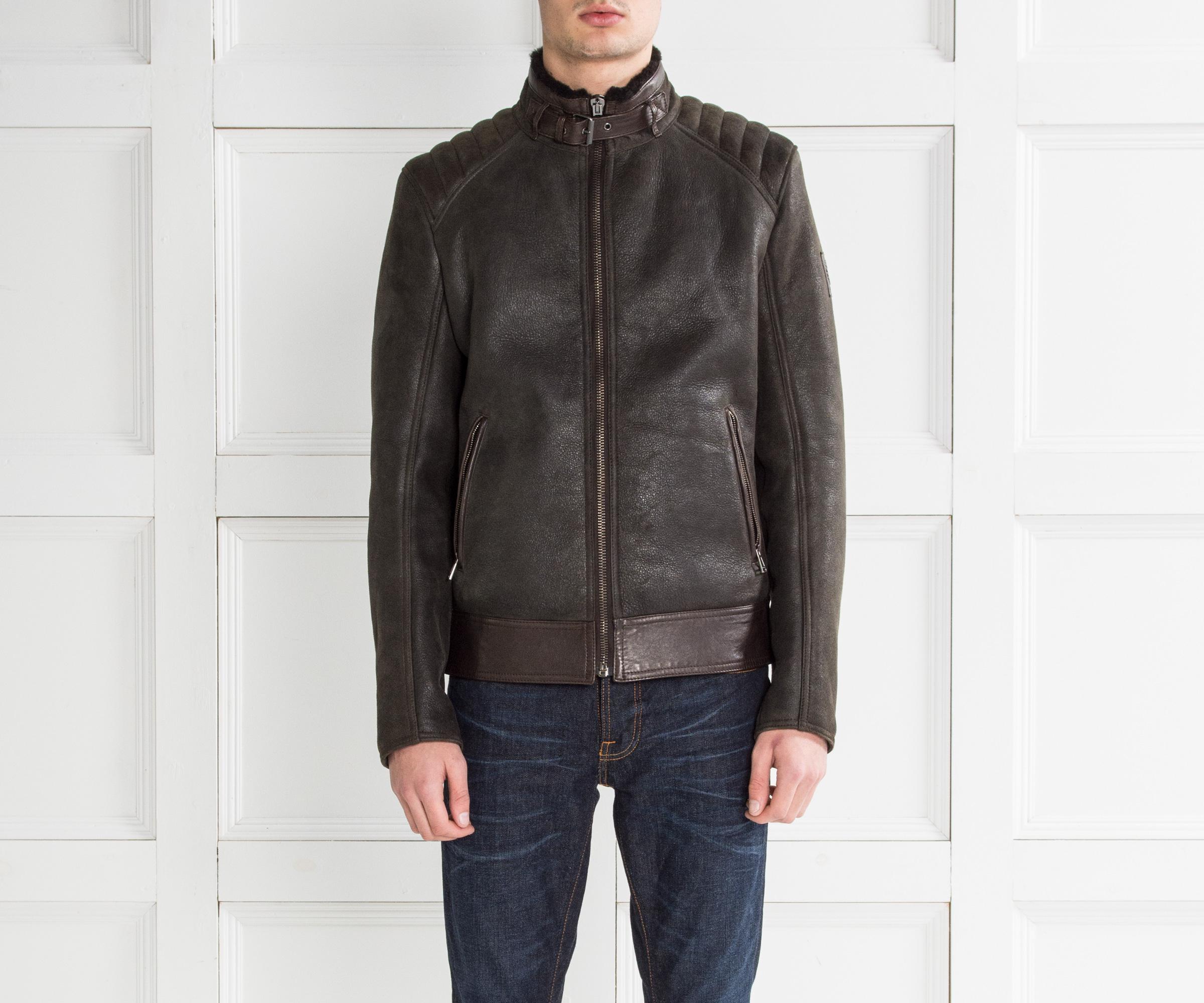 belstaff shearling jacket