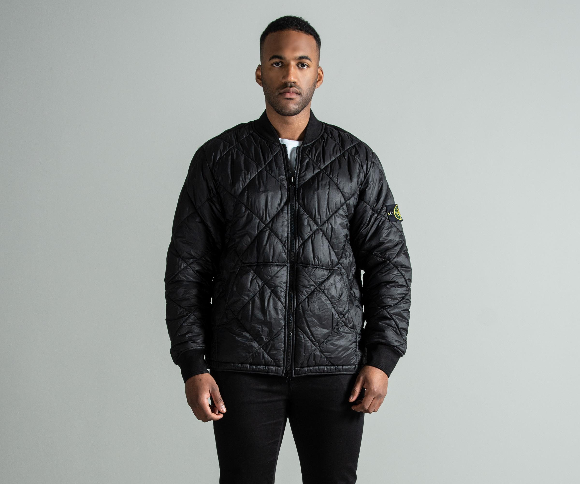 Stone Island Synthetic Garment Dyed Micro Yarn Down Bomber Jacket Black for  Men - Lyst