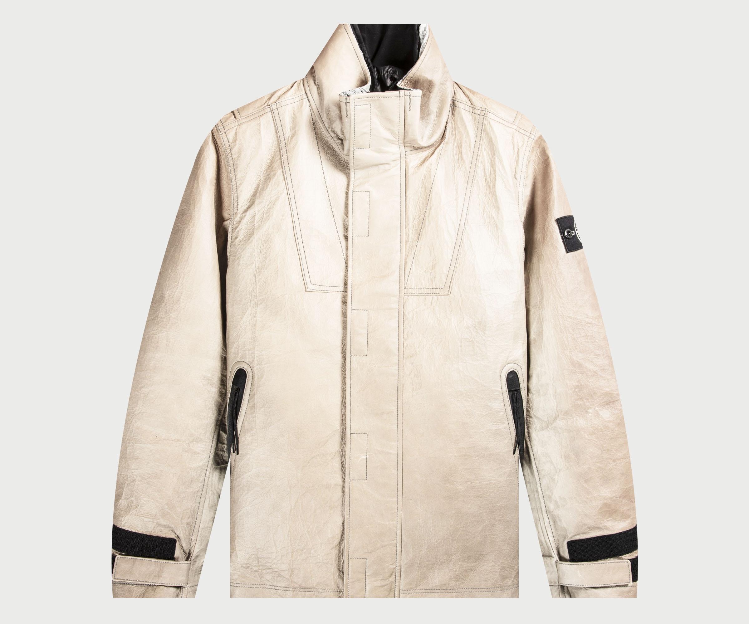 Stone Island Dyneema® Bonded Leather Ice Jacket Stone/black for