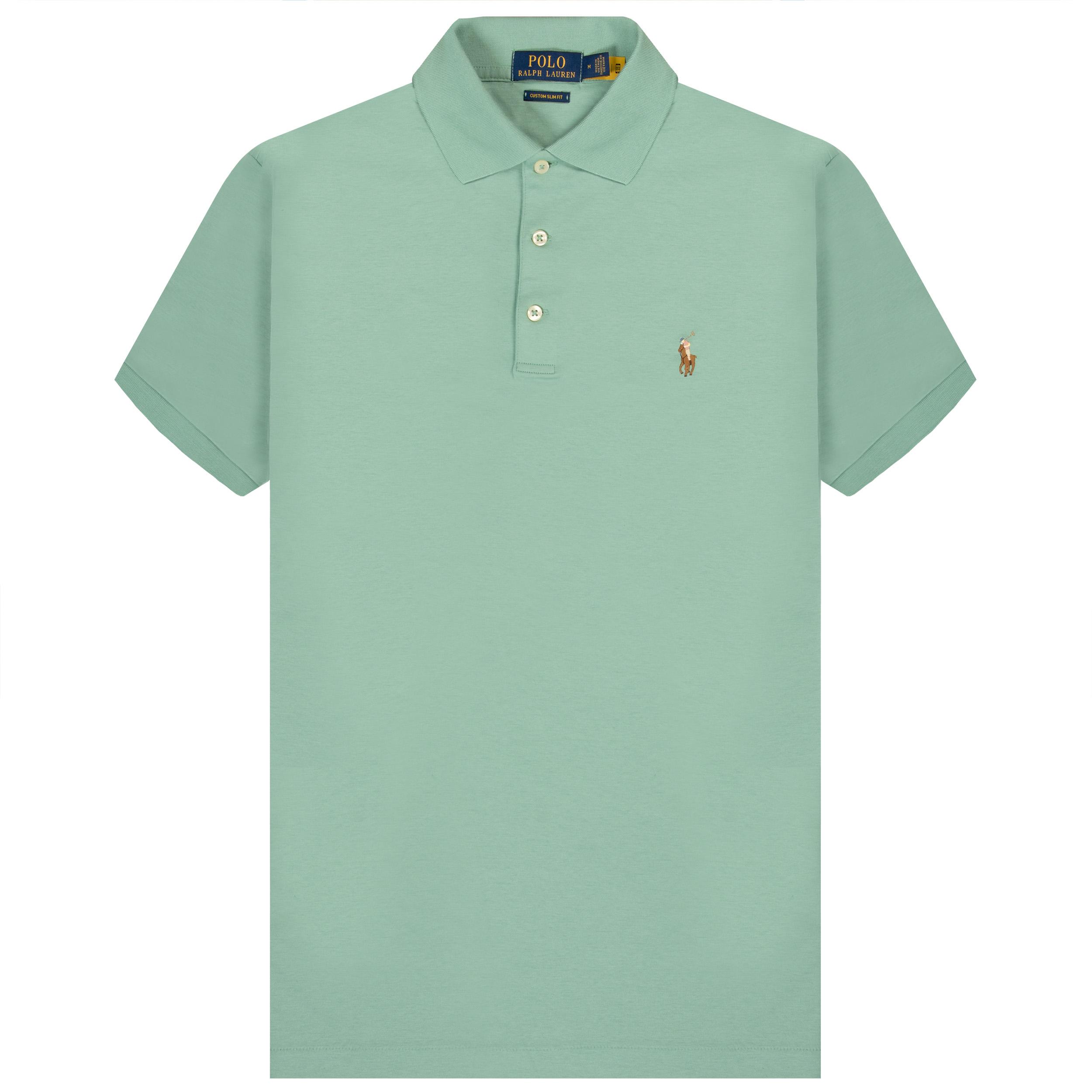 Polo Ralph Lauren Custom Slim Fit Polo Essex Green for Men | Lyst UK