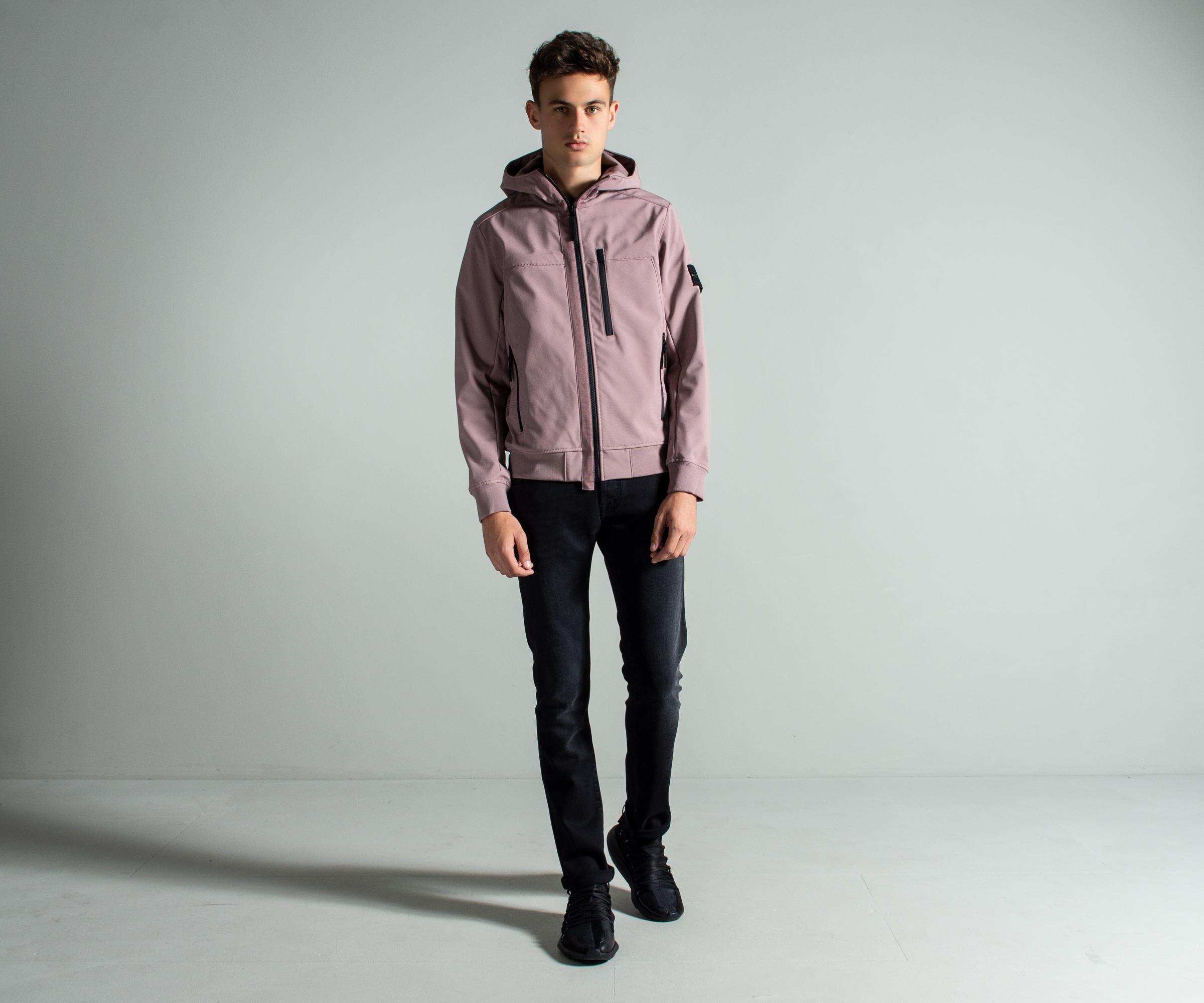 stone island soft shell pink
