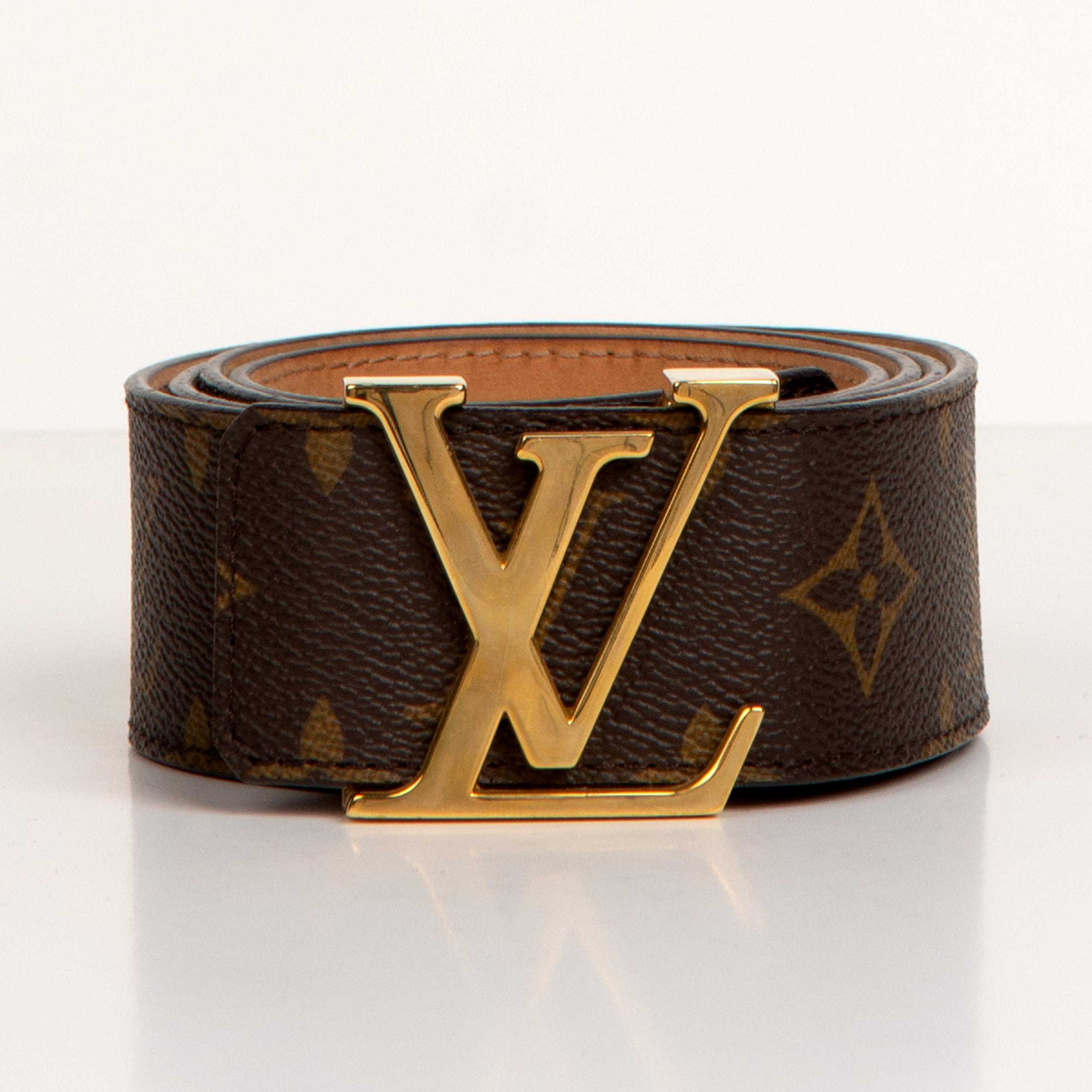Pockets Re- Louis Vuitton Monogram Belt Brown for Men