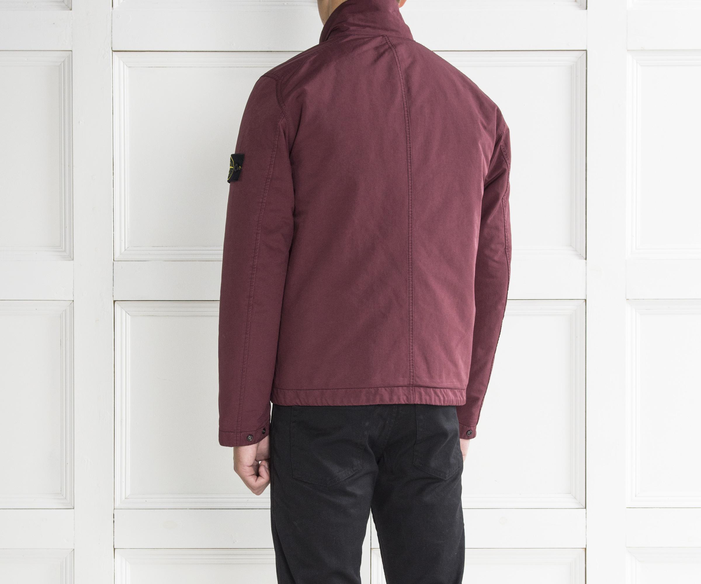 Stone Island Synthetic David Tc Field Jacket Burgundy In Purple For Men Lyst