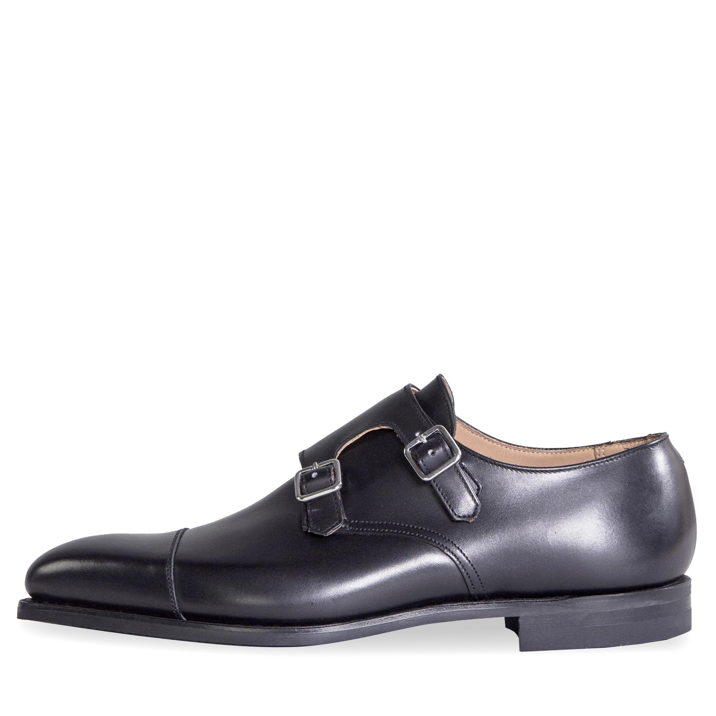 Crockett & Jones 'lowndes' Calf Leather Double Monk Shoes With 'city