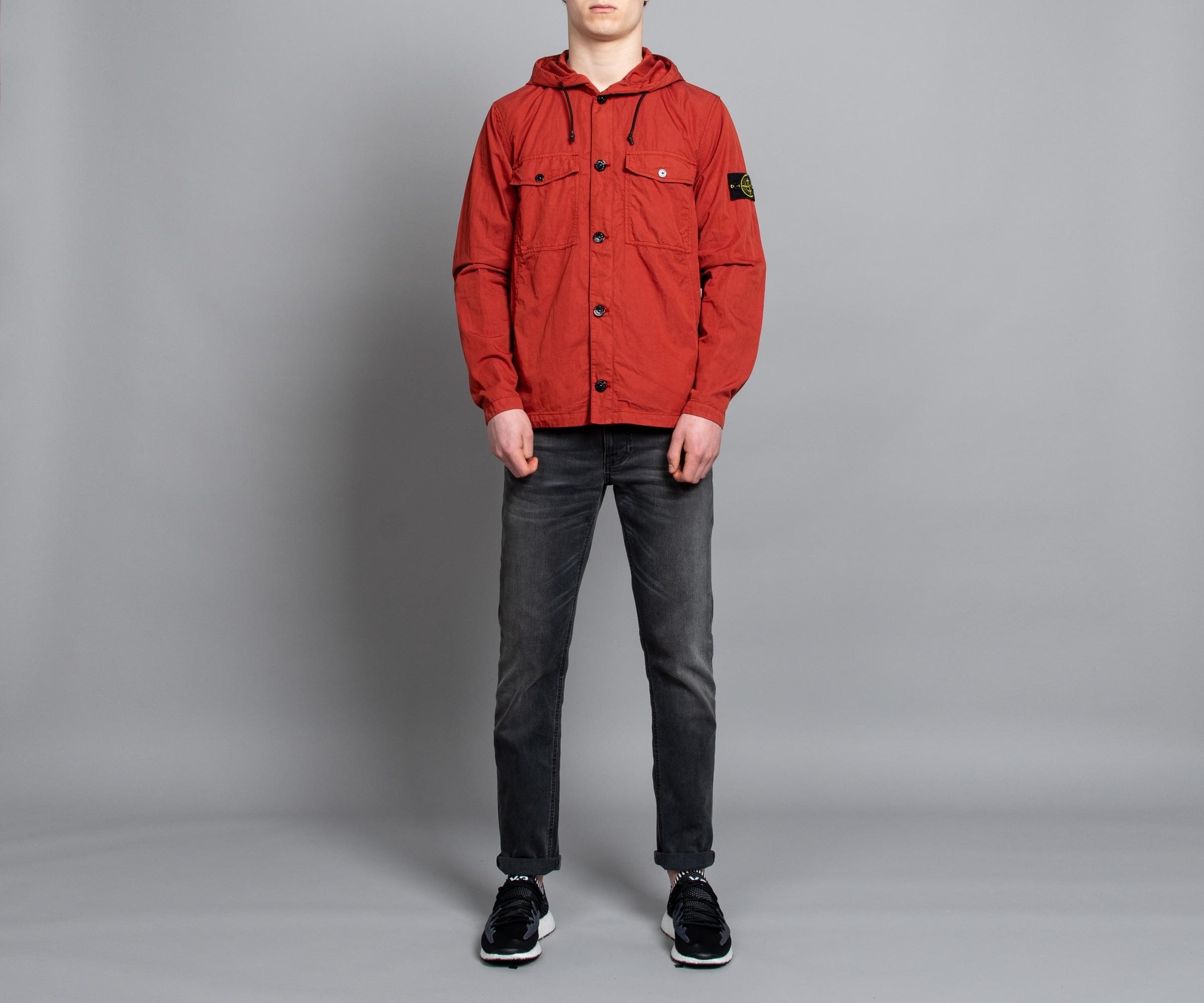 red stone island shirt