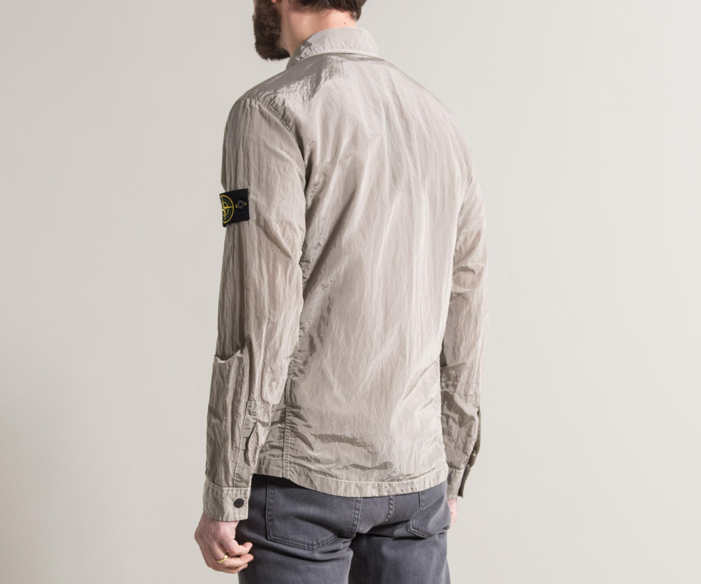silver stone island overshirt