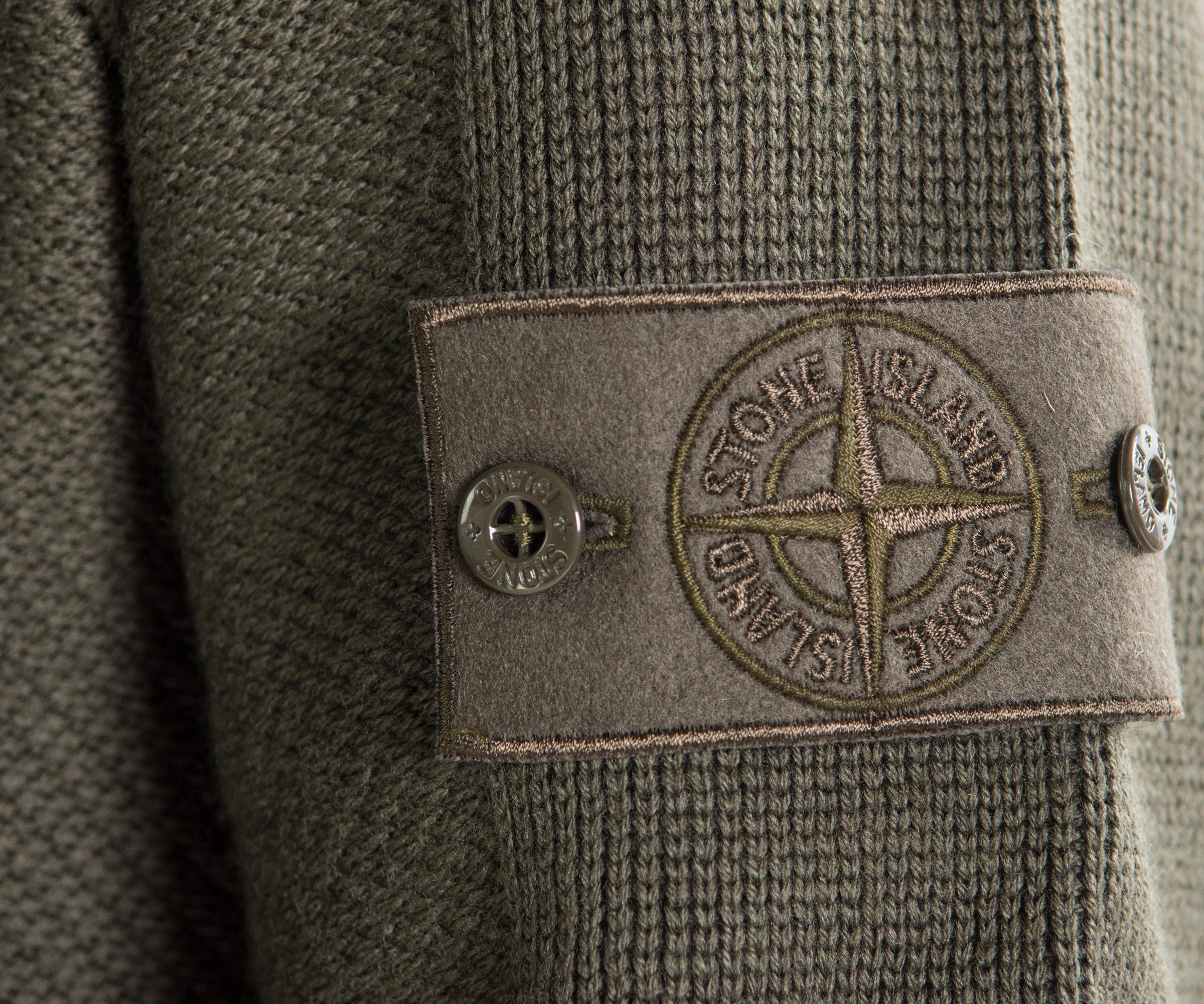 Stone Island Wool Ghost Piece Crew Neck Knit Military Green for Men - Lyst