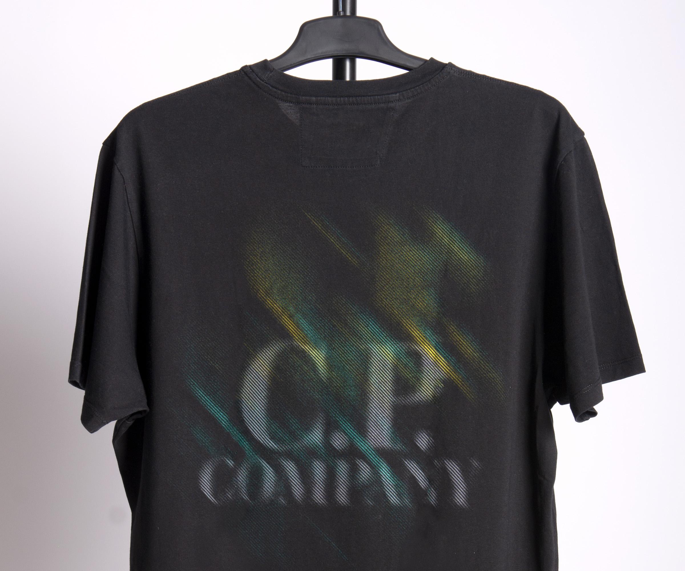 C.P. Company Re pockets Faded Centre Logo T shirt Black for Men Lyst UK