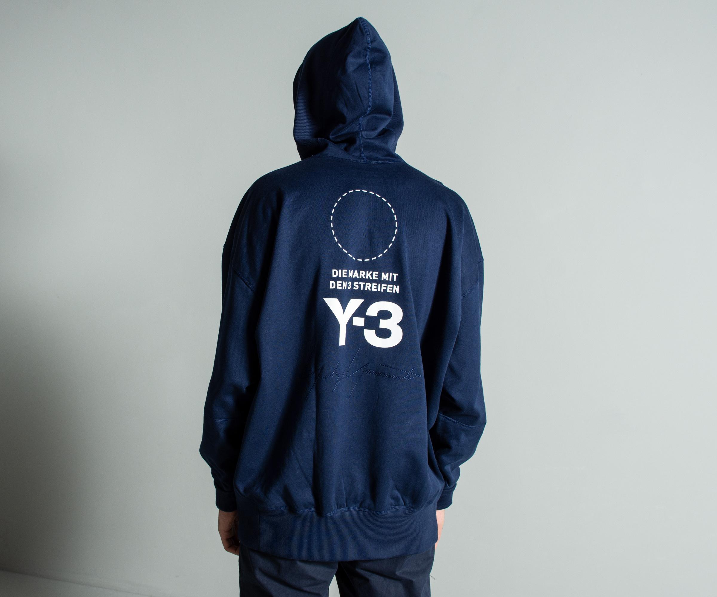 y3 stacked logo hoodie