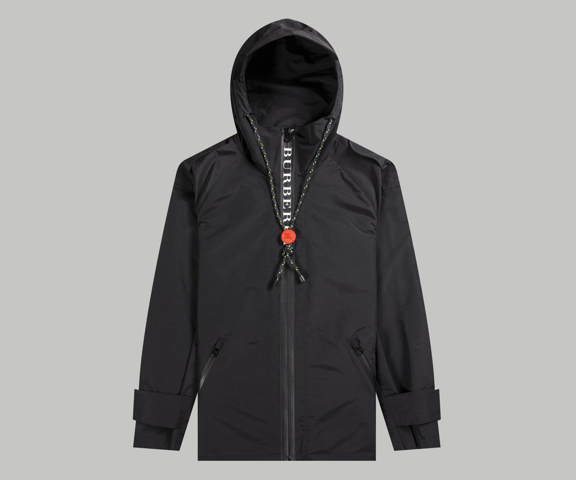 burberry bungee cord detail hooded parka