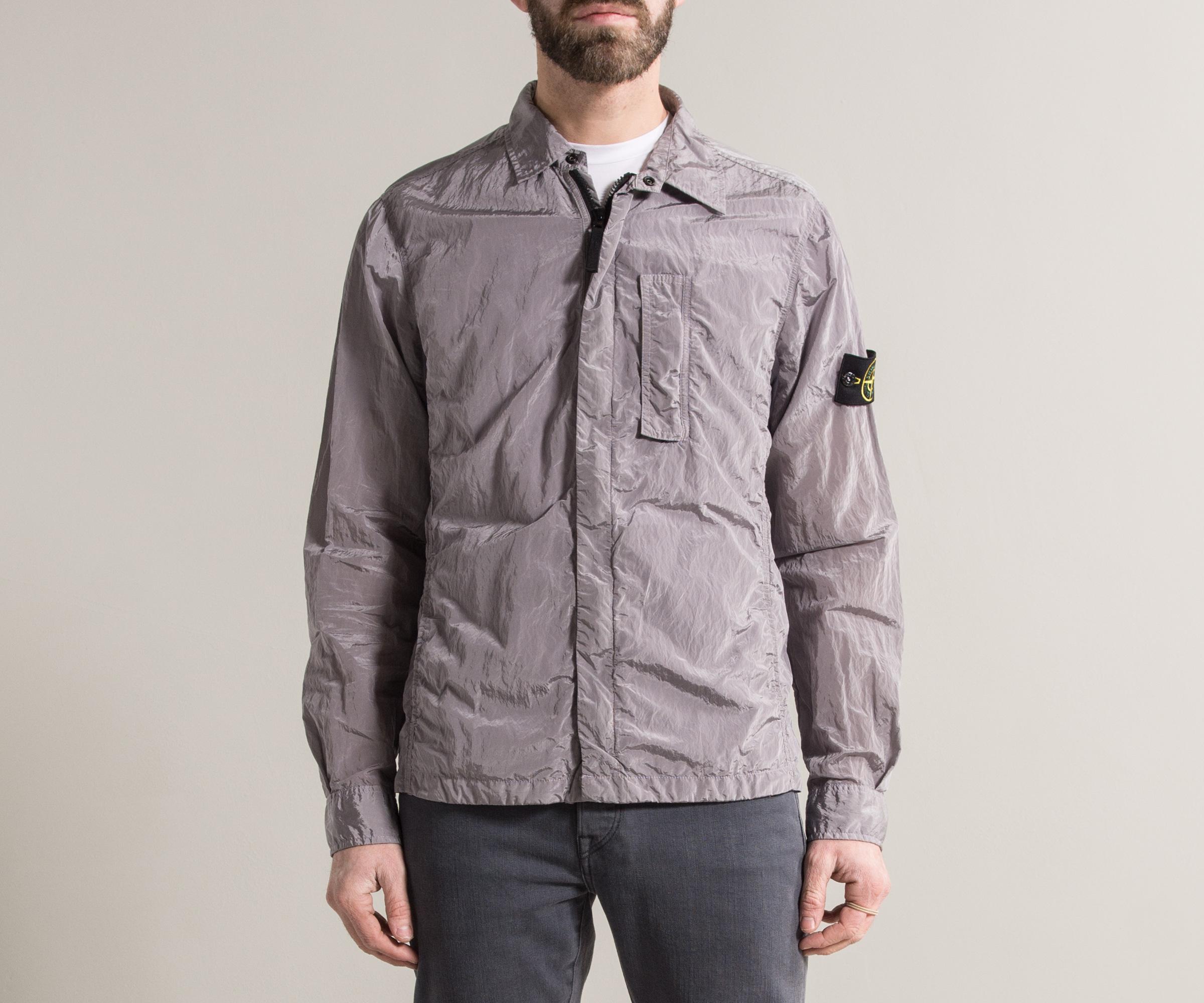 Stone Island Synthetic Nylon Metal Overshirt Lavender for Men - Lyst