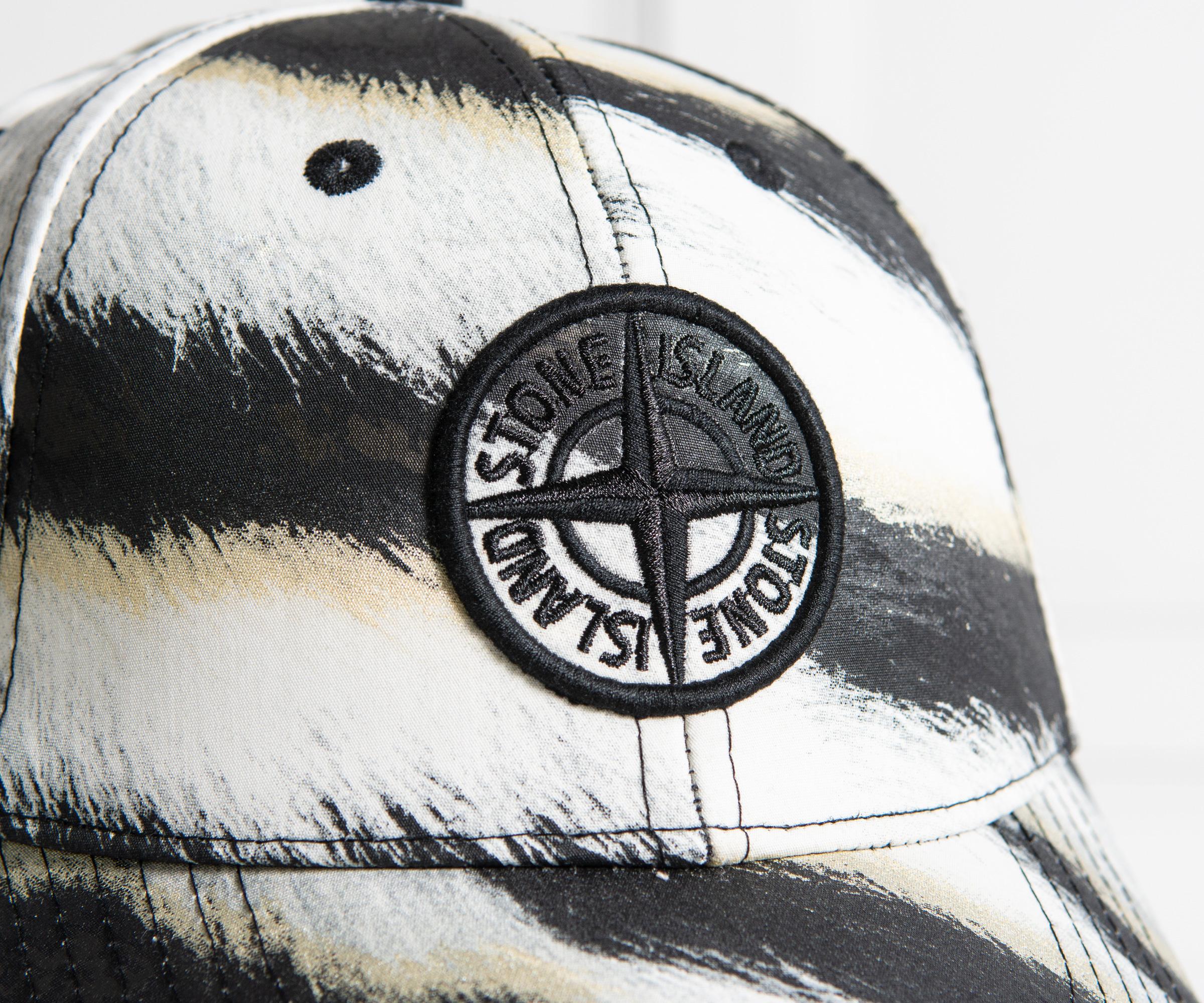 stone island white tiger cap
