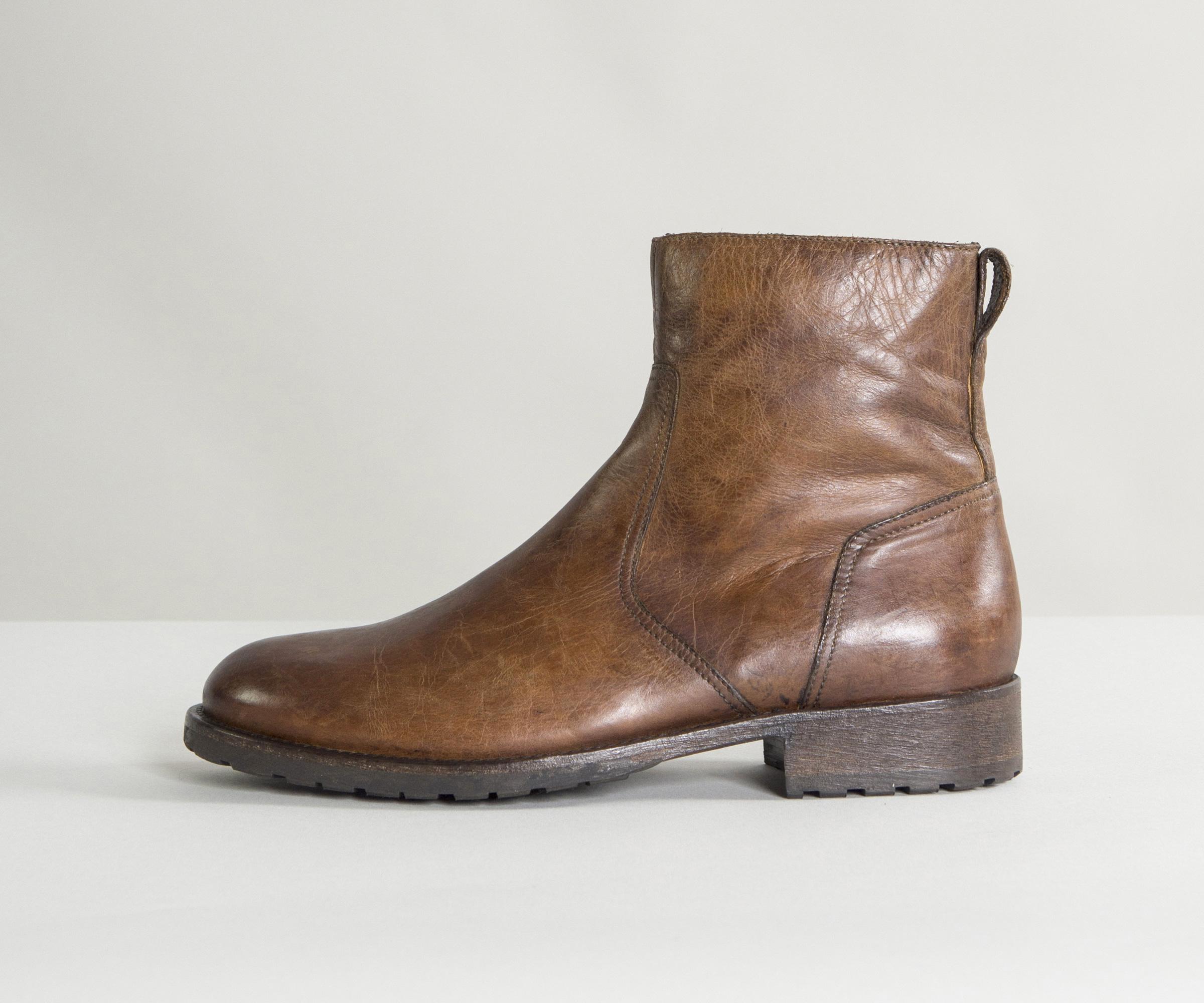 Belstaff Leather 'attwell' Side Zip Short Boot Cognac in Brown for Men -  Lyst