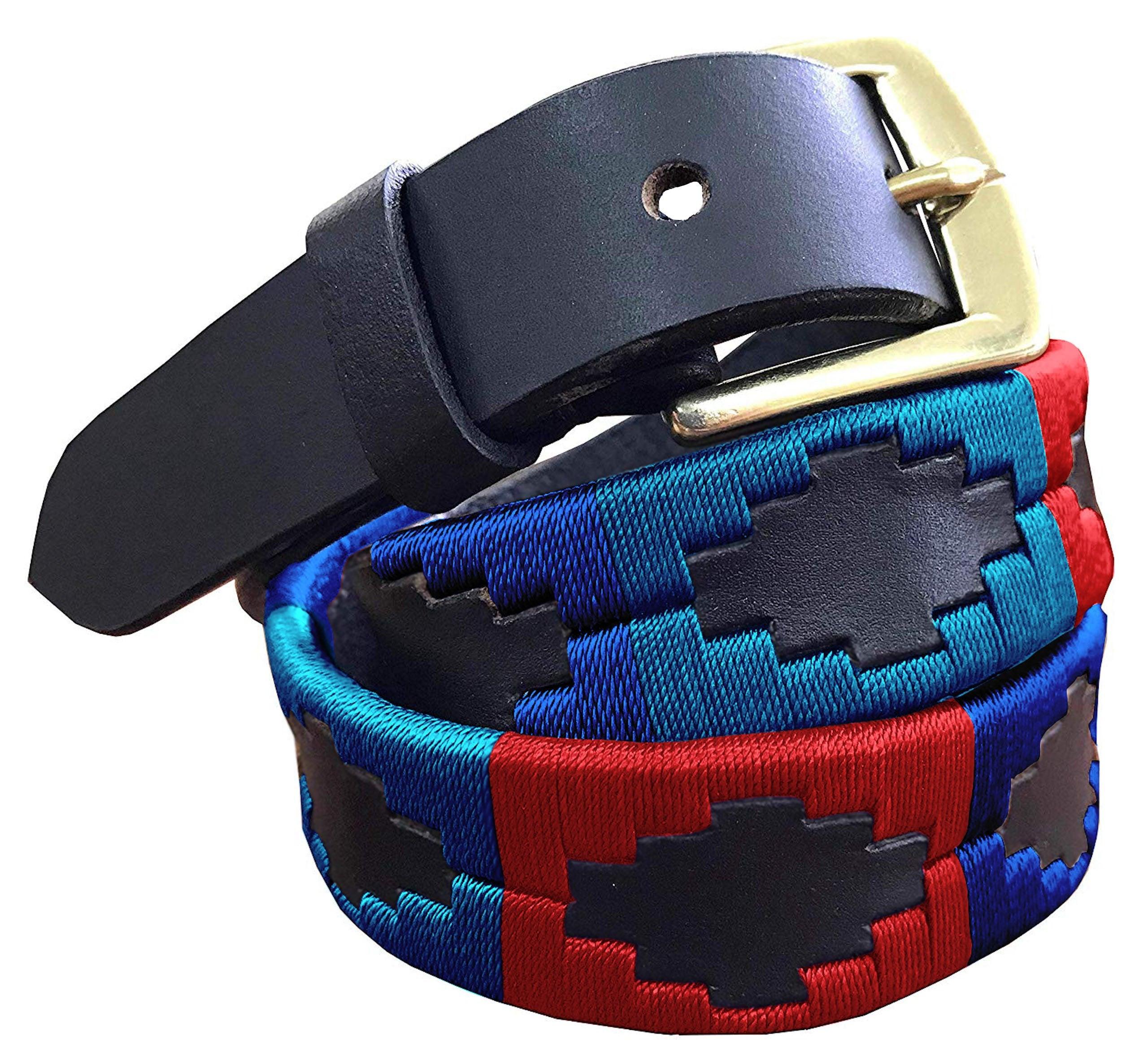 SKINNY POLO BELT BLUE/RED AND BLUE/CREAM 