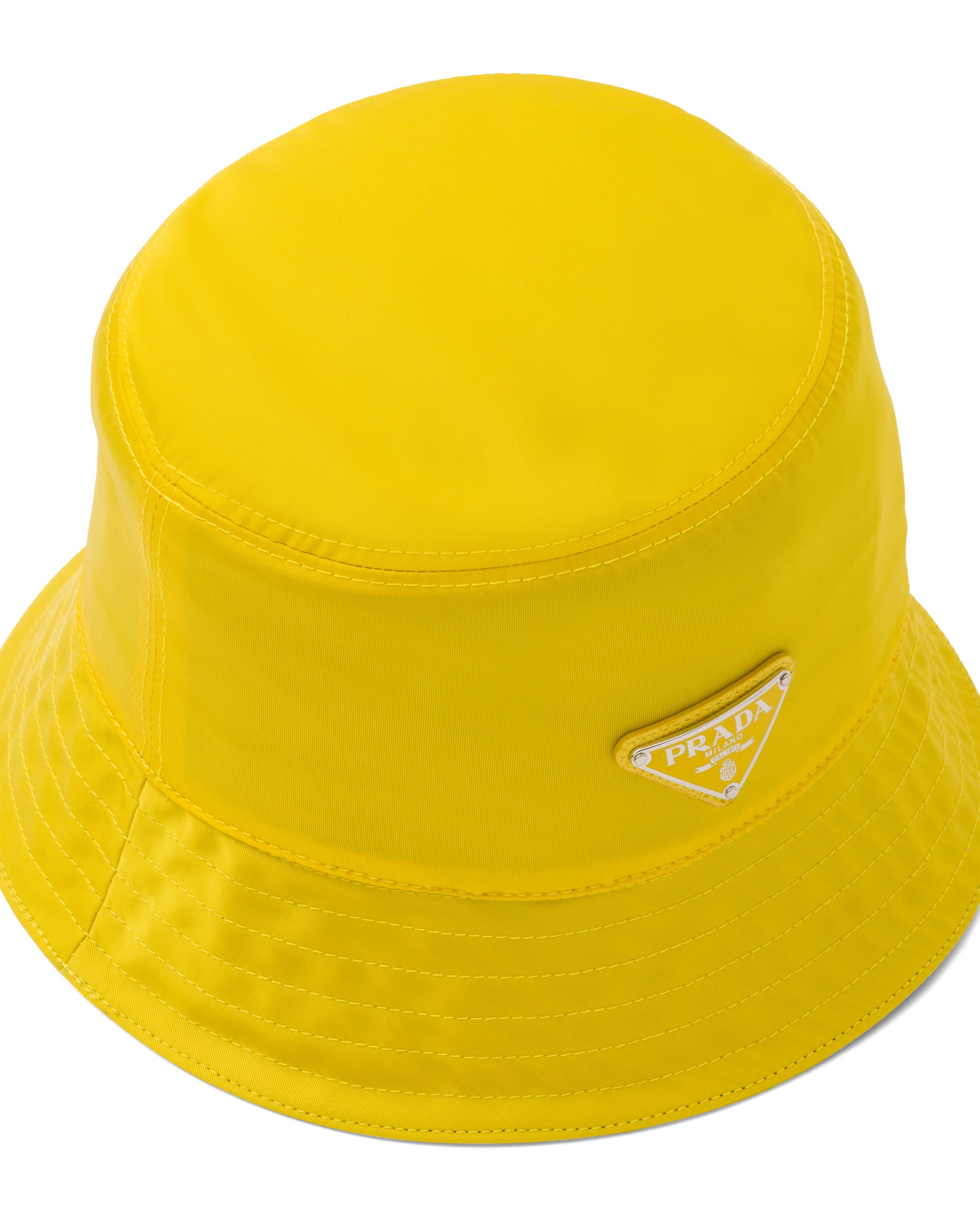 Prada Synthetic Nylon Bucket Hat in Lemon Yellow (Yellow) - Lyst