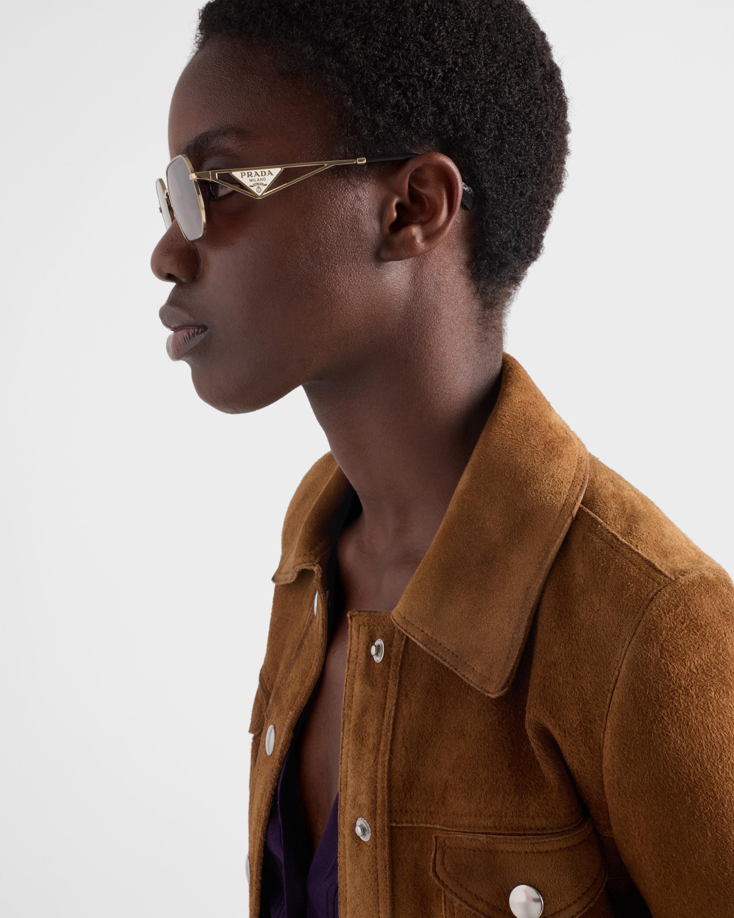 Prada Sunglasses With Triangle Logo in Pink | Lyst display picture 1