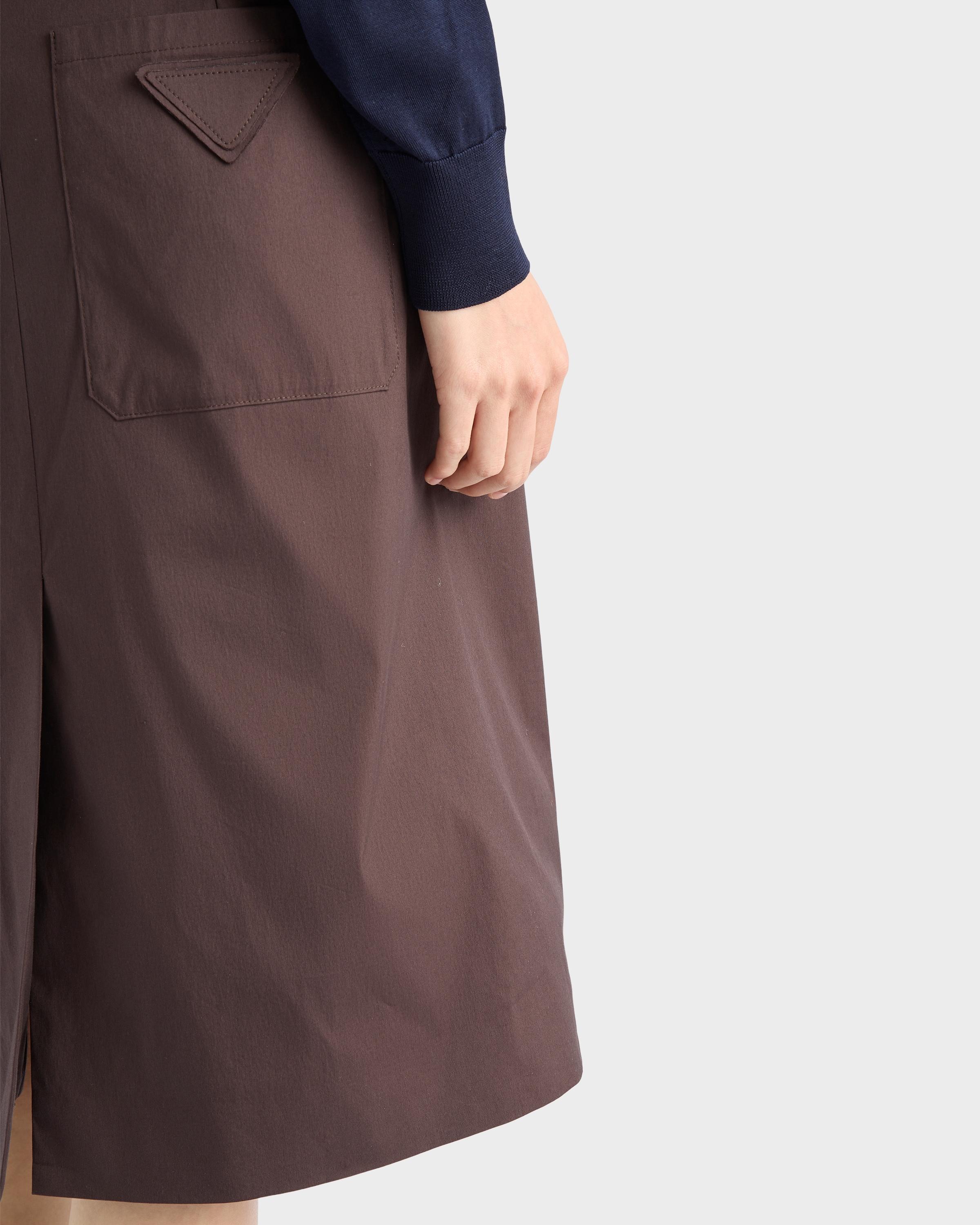 Prada Poplin Wrap Skirt in Brown | Lyst