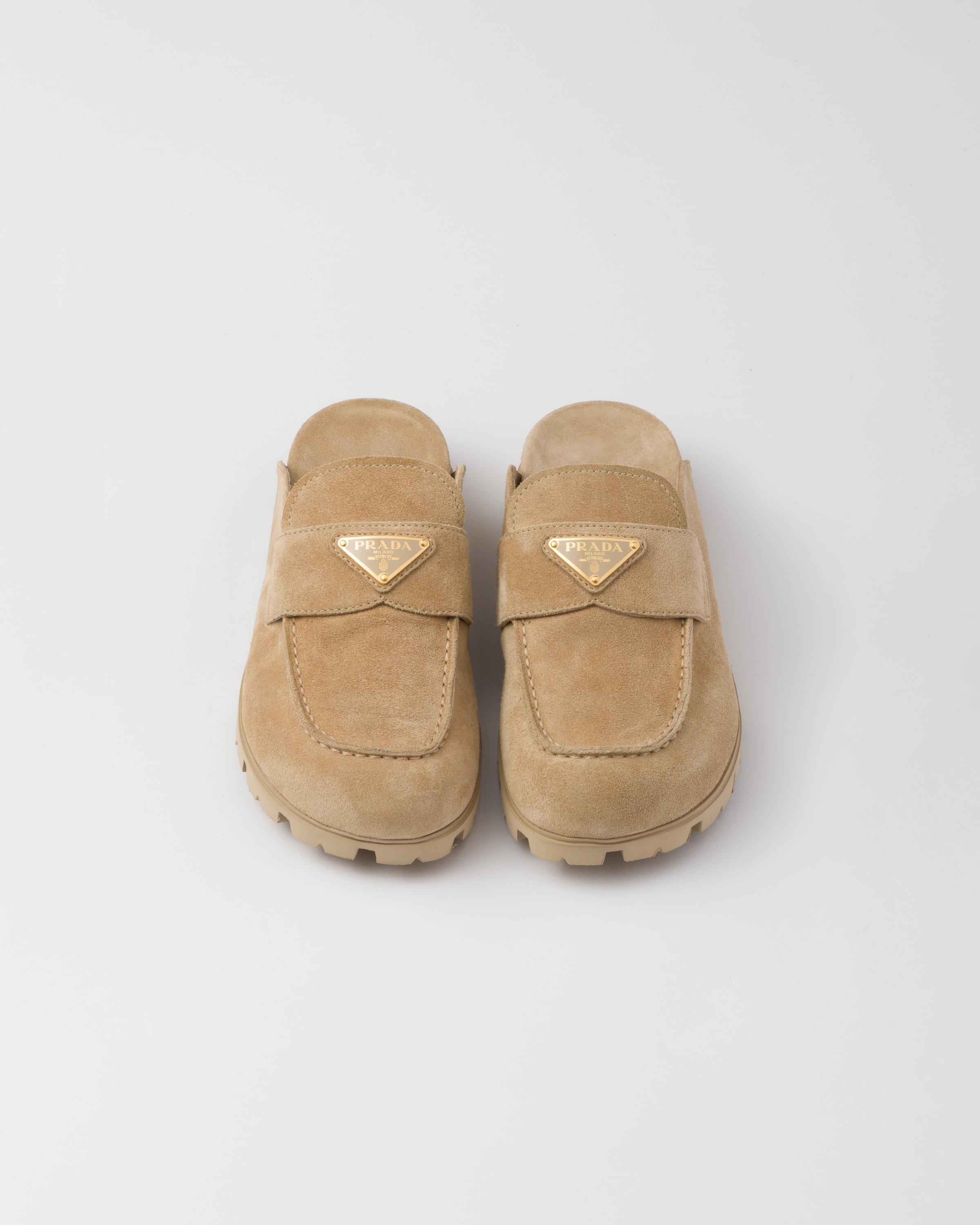 サンダル PRADA SUEDE SABOTS Prada Suede Sabots Mules | Saks Fifth Avenue