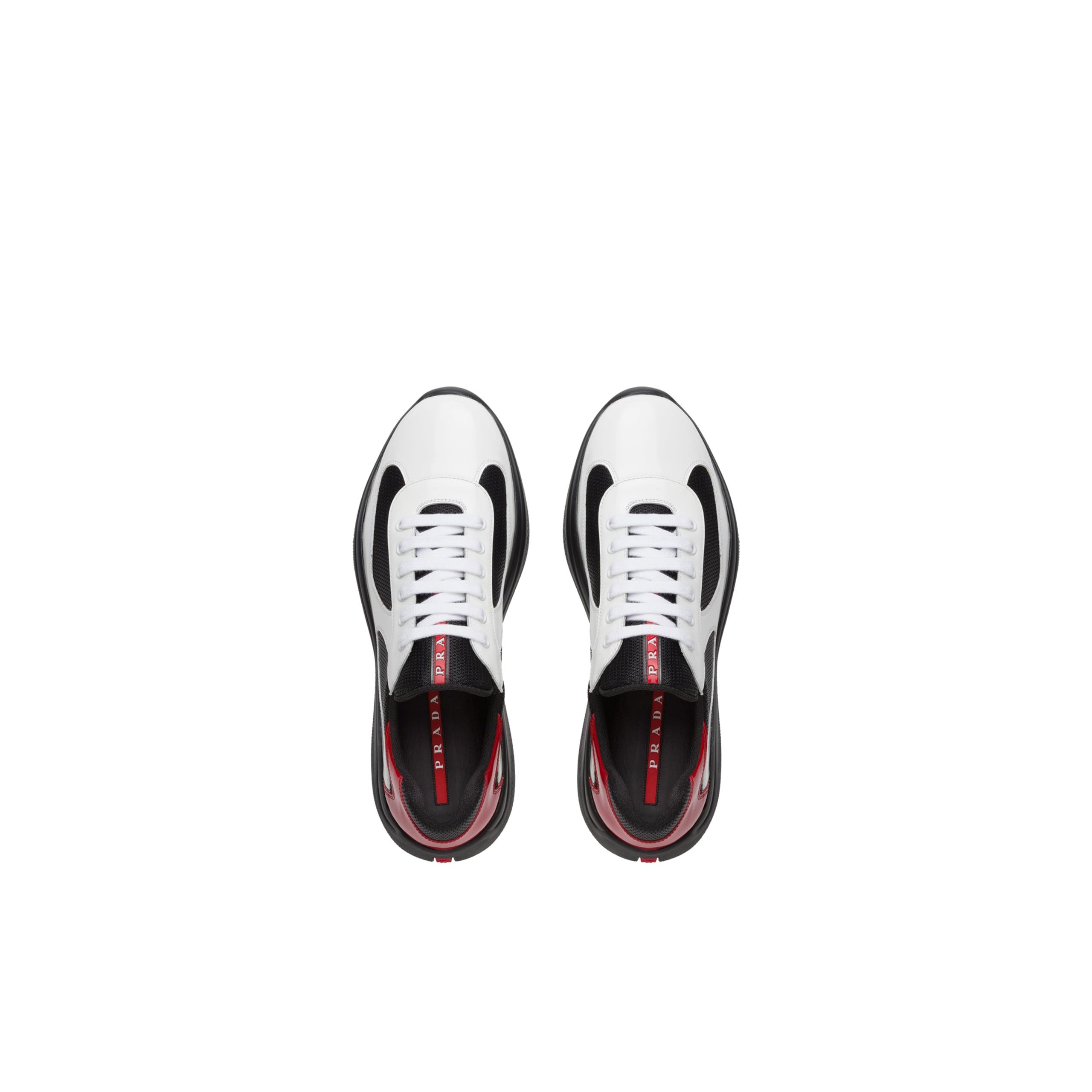 america's cup patent leather and nylon sneakers