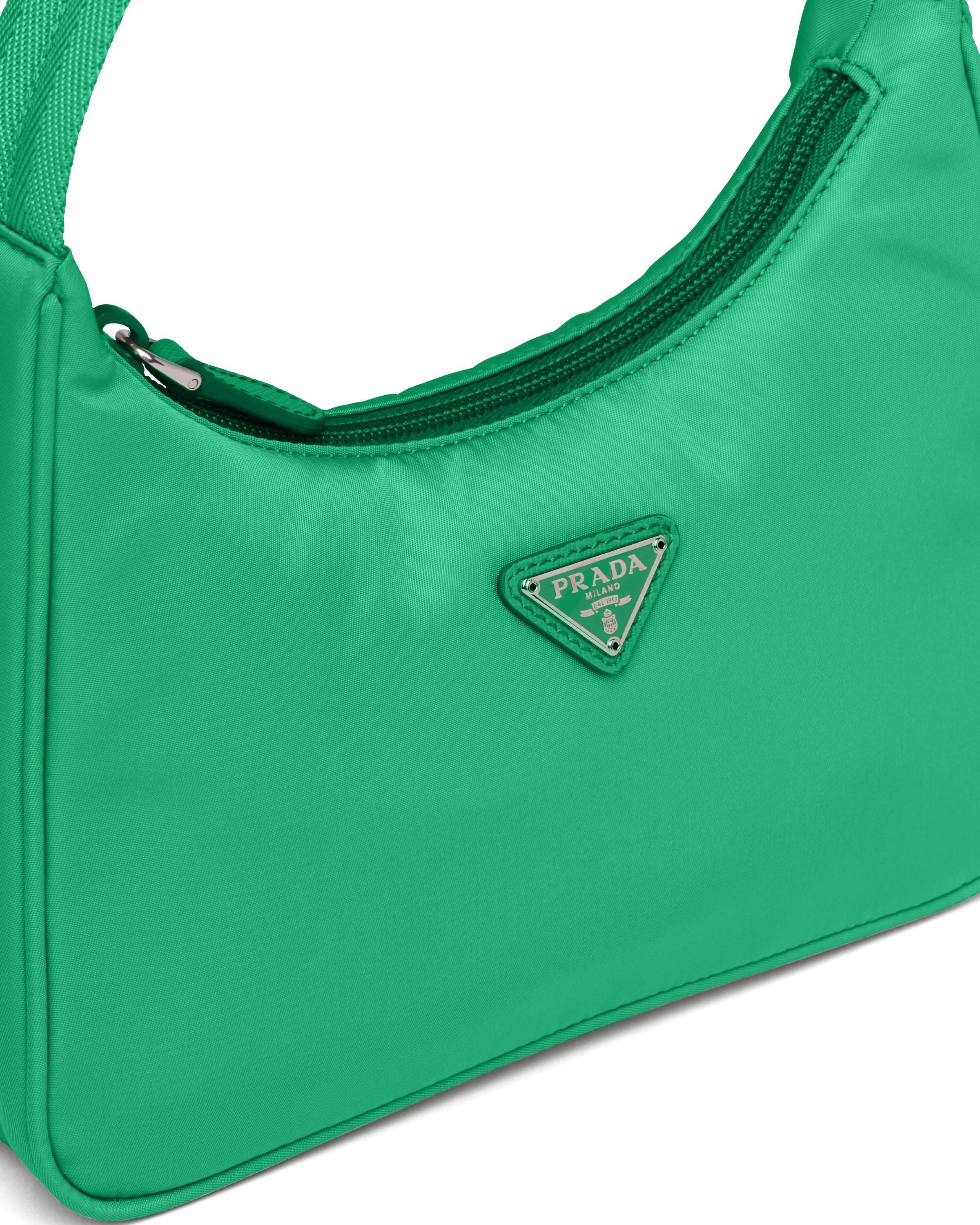 Prada, Bags, Sold Prada Green Nylon Mini Baguette Bag