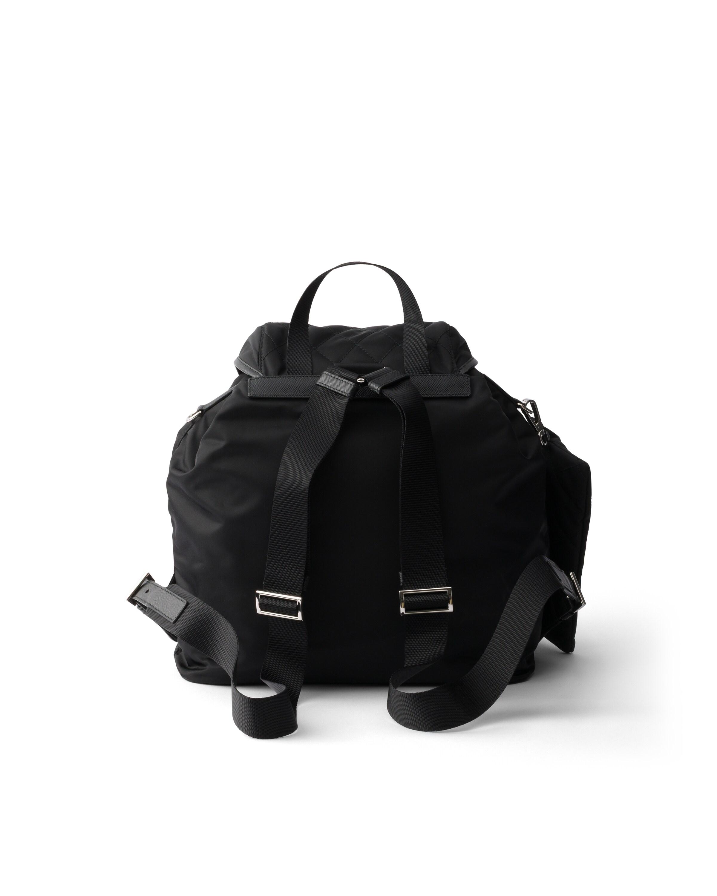 backpack leather women black pockets prada Front Pocket Zip Re-Nylon and Medium 197626 release buckle system Prada Saffiano Front Pocket Backpack