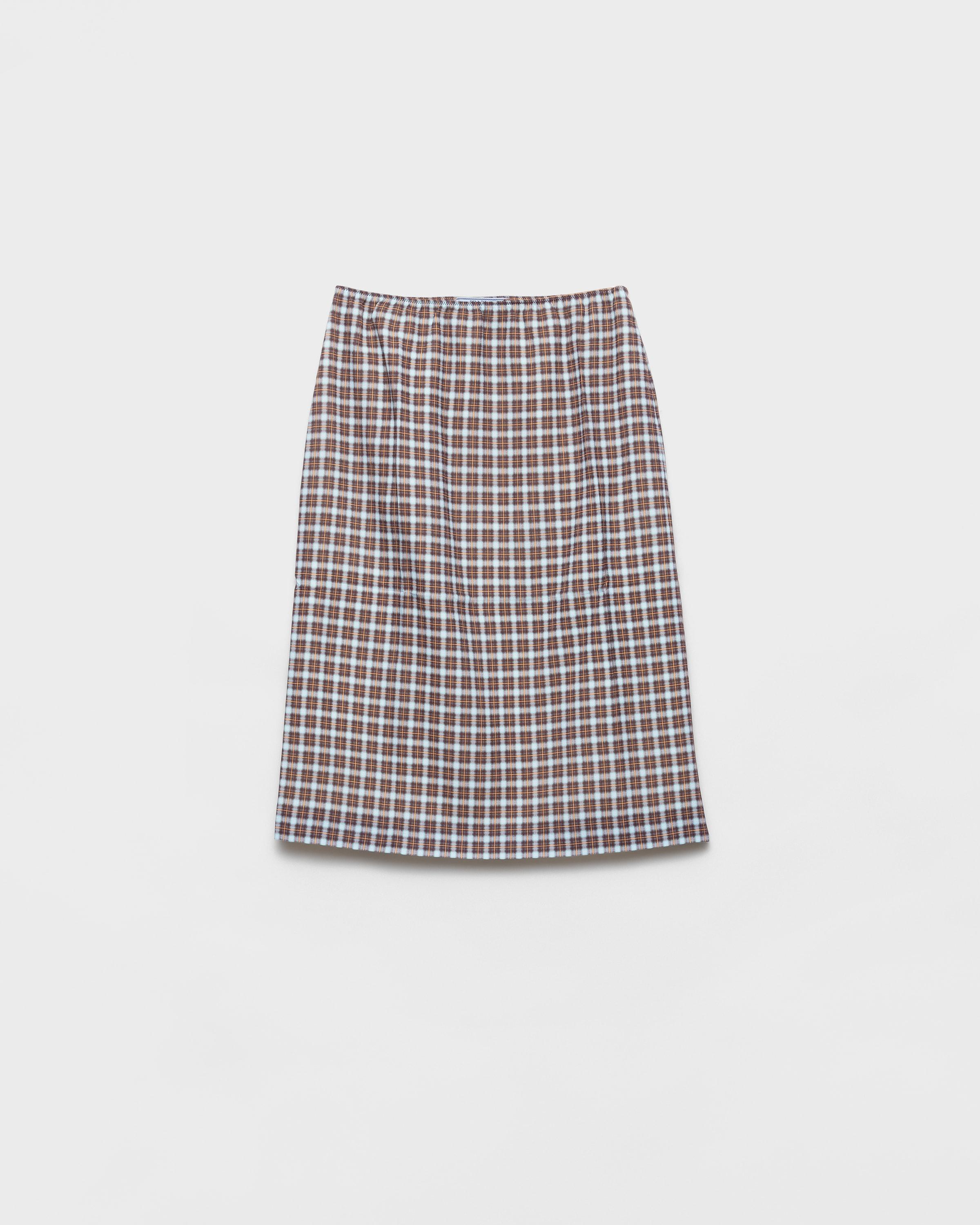 Prada ミニスカート Checked wool miniskirt 関税込 104079-