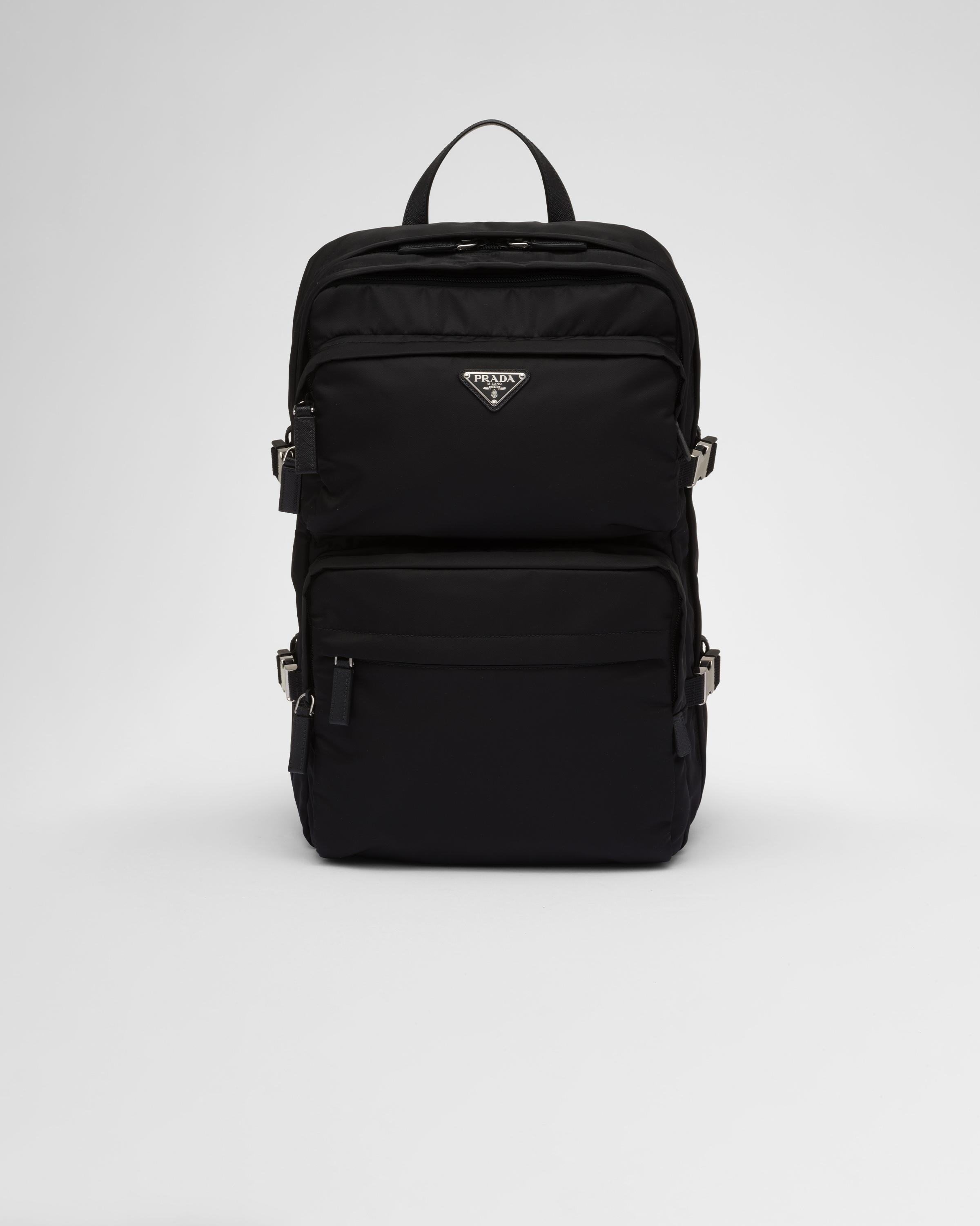 Prada Re nylon And Saffiano Leather Backpack in Black for Men Lyst UK