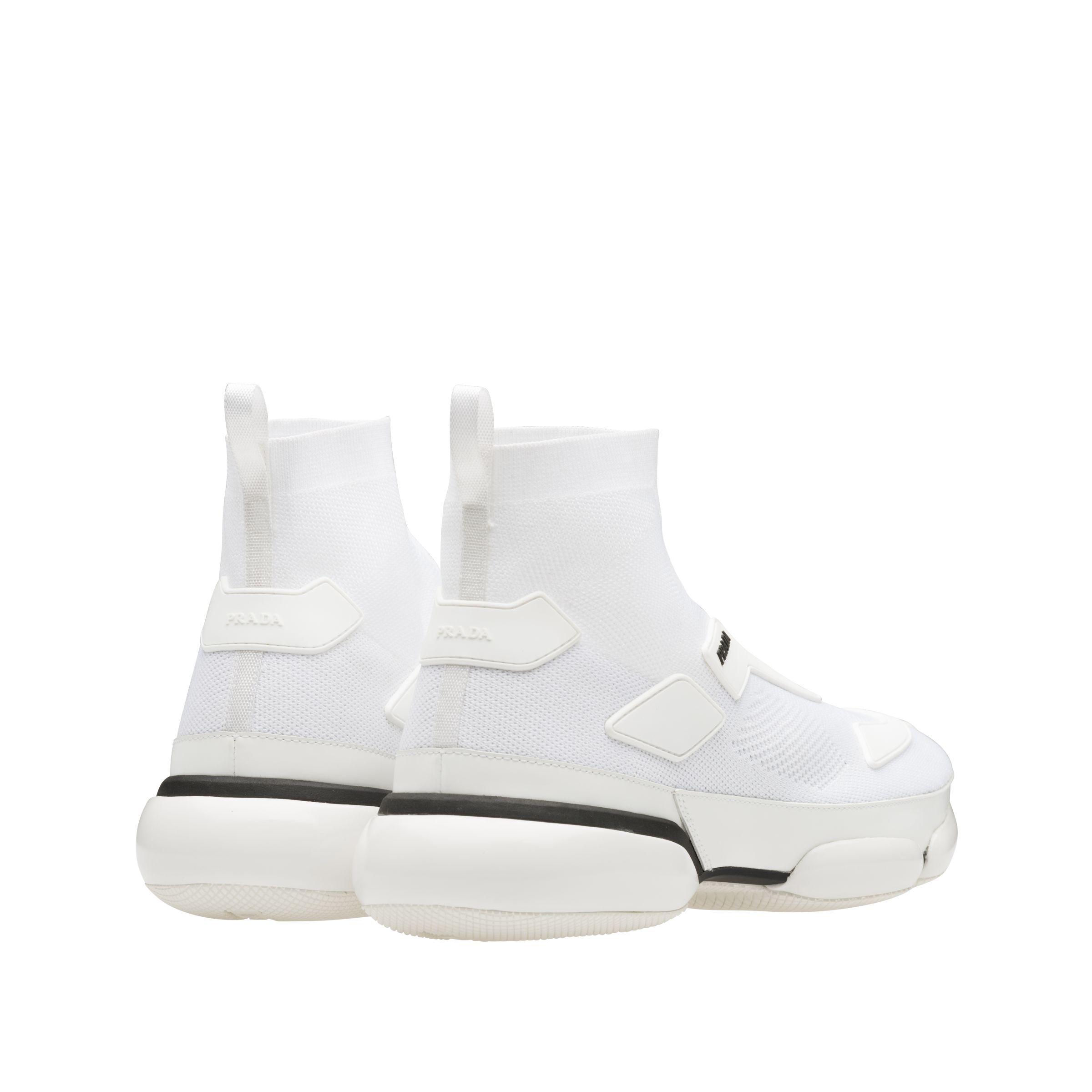 prada cloudbust high top white