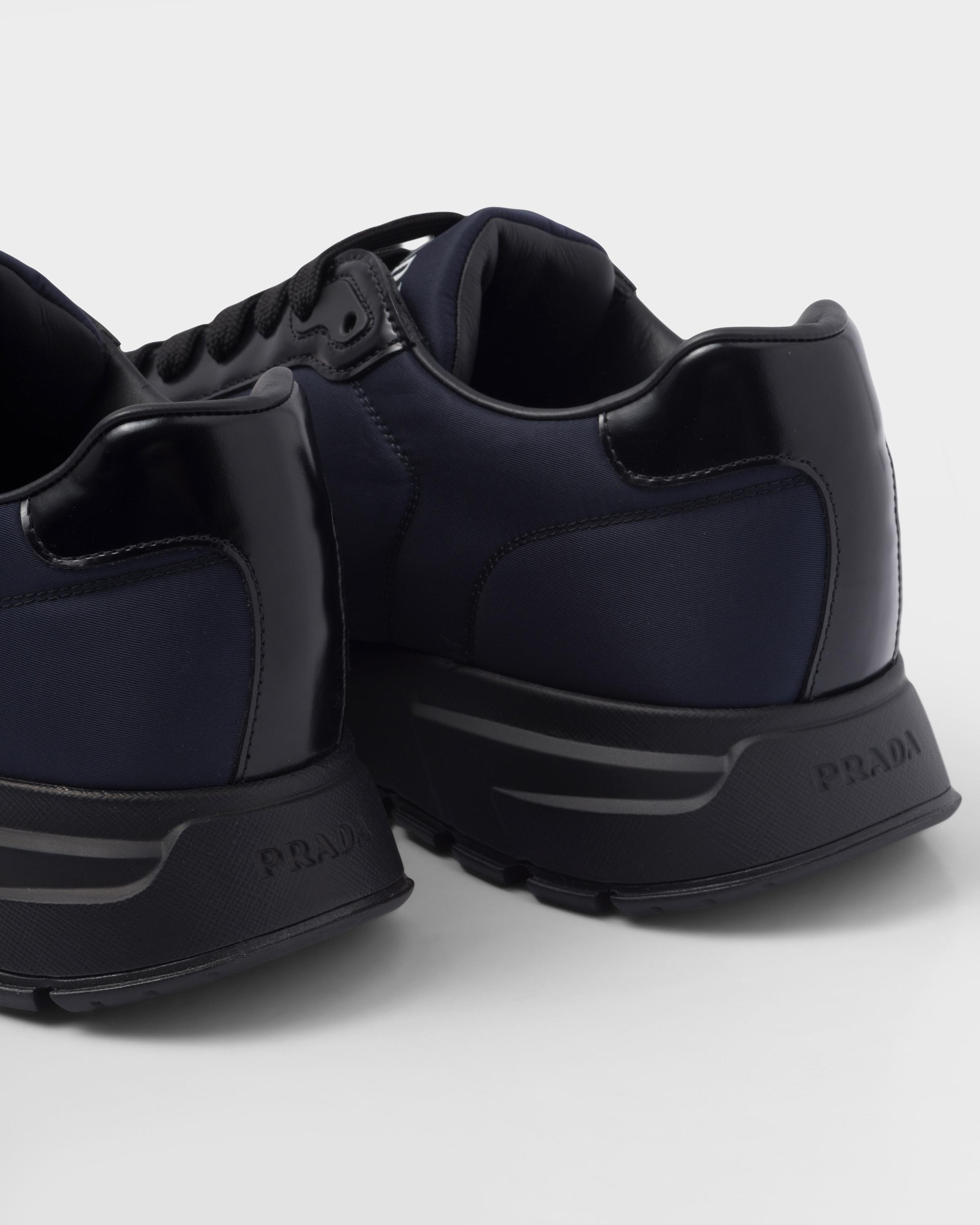 Prada Re-nylon And Brushed Leather Sneakers in Black for Men | Lyst UK