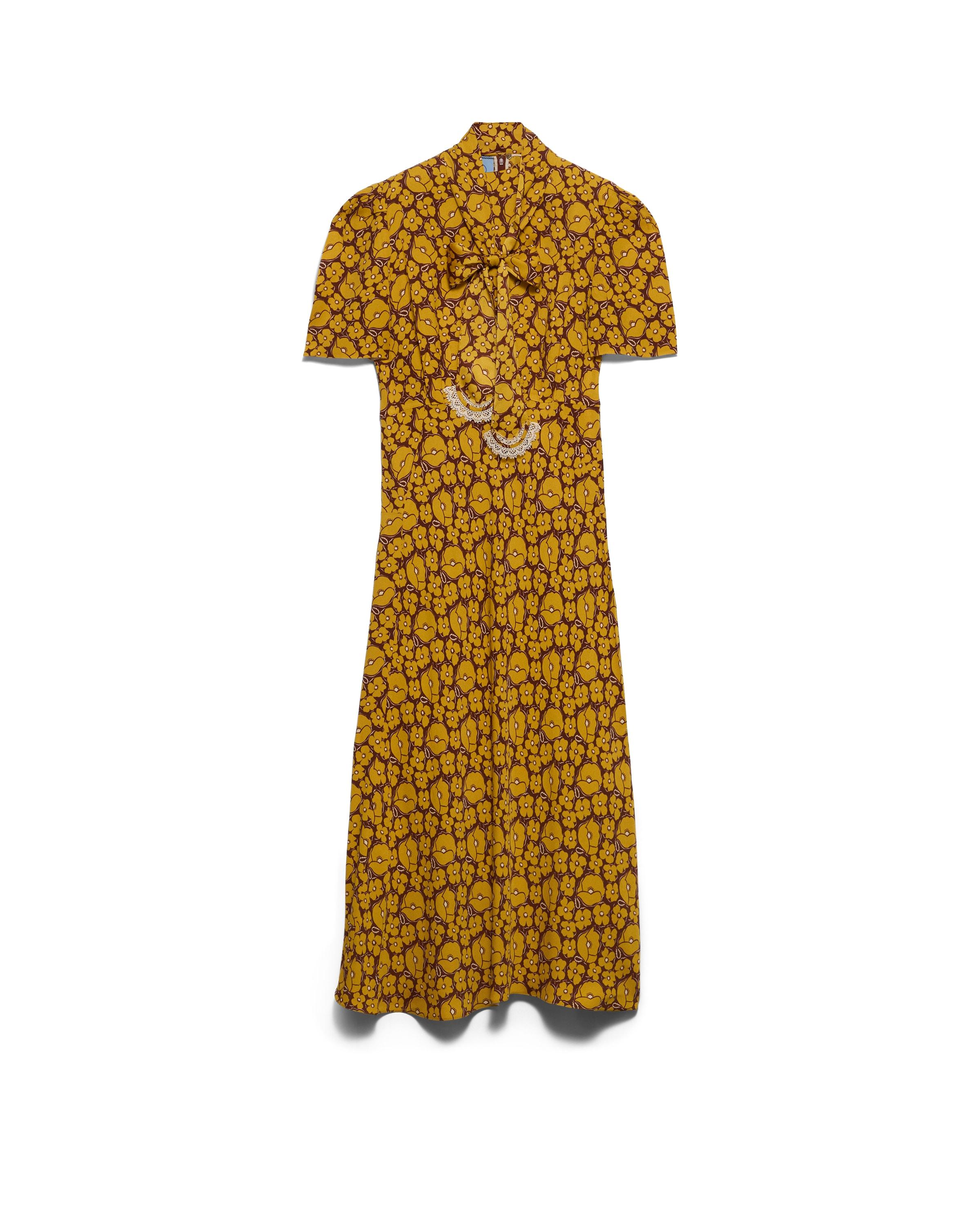 prada casual dresses Prada Embroidered Silk And Wool Mini-dress, Woman, Grey, Size 44