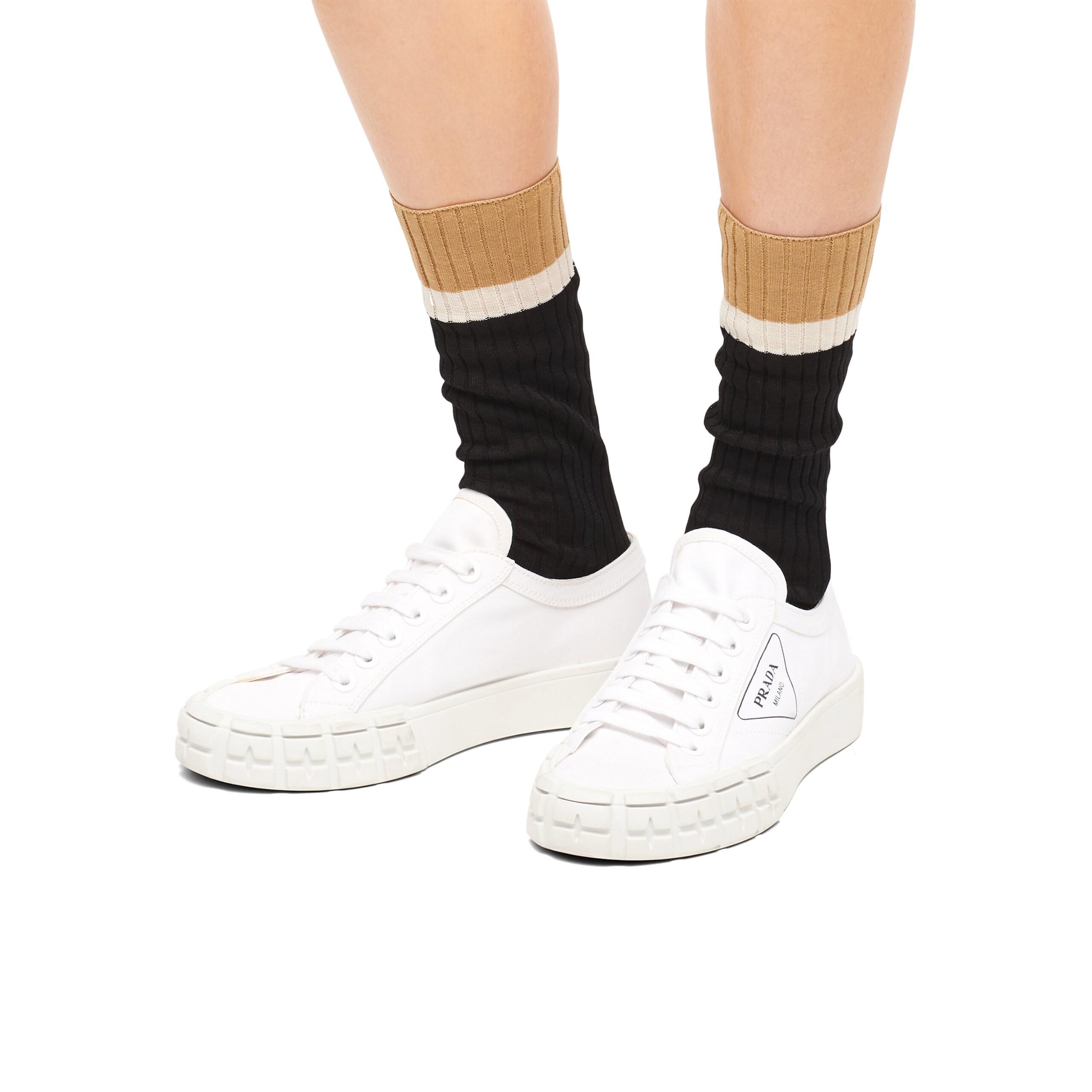 gabardine fabric sneakers